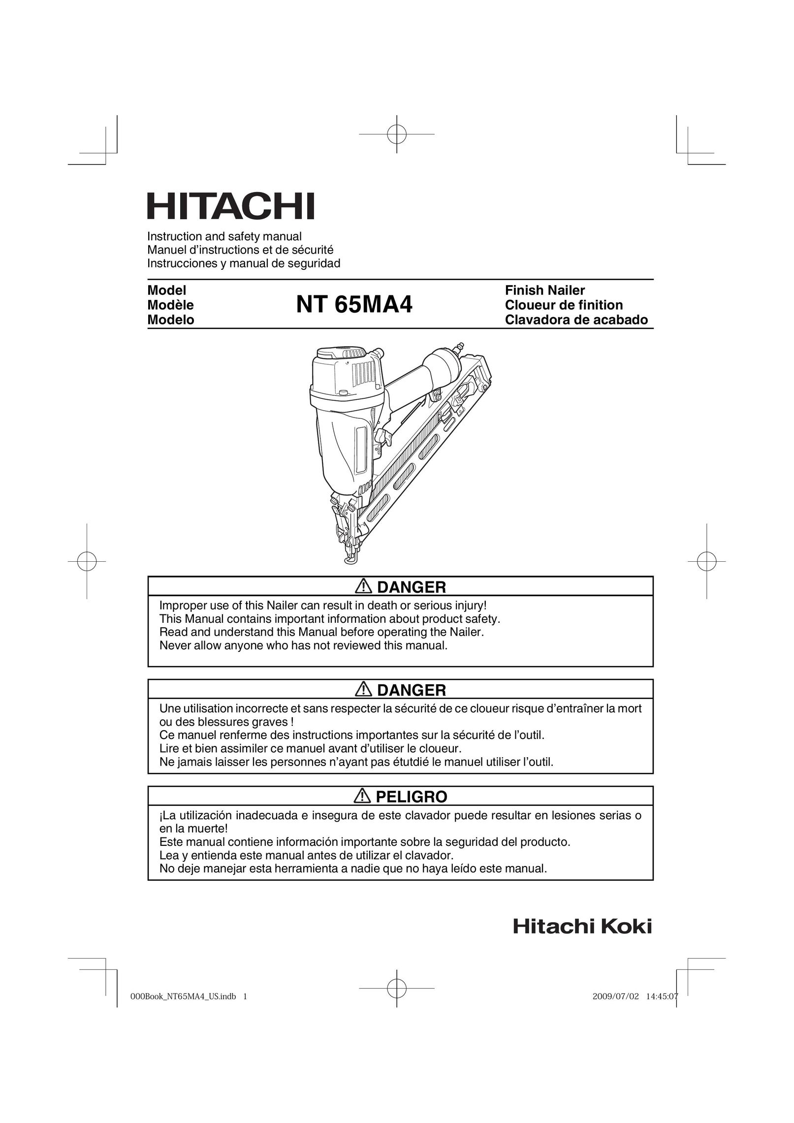 Hitachi NT 65MA4 Nail Gun User Manual