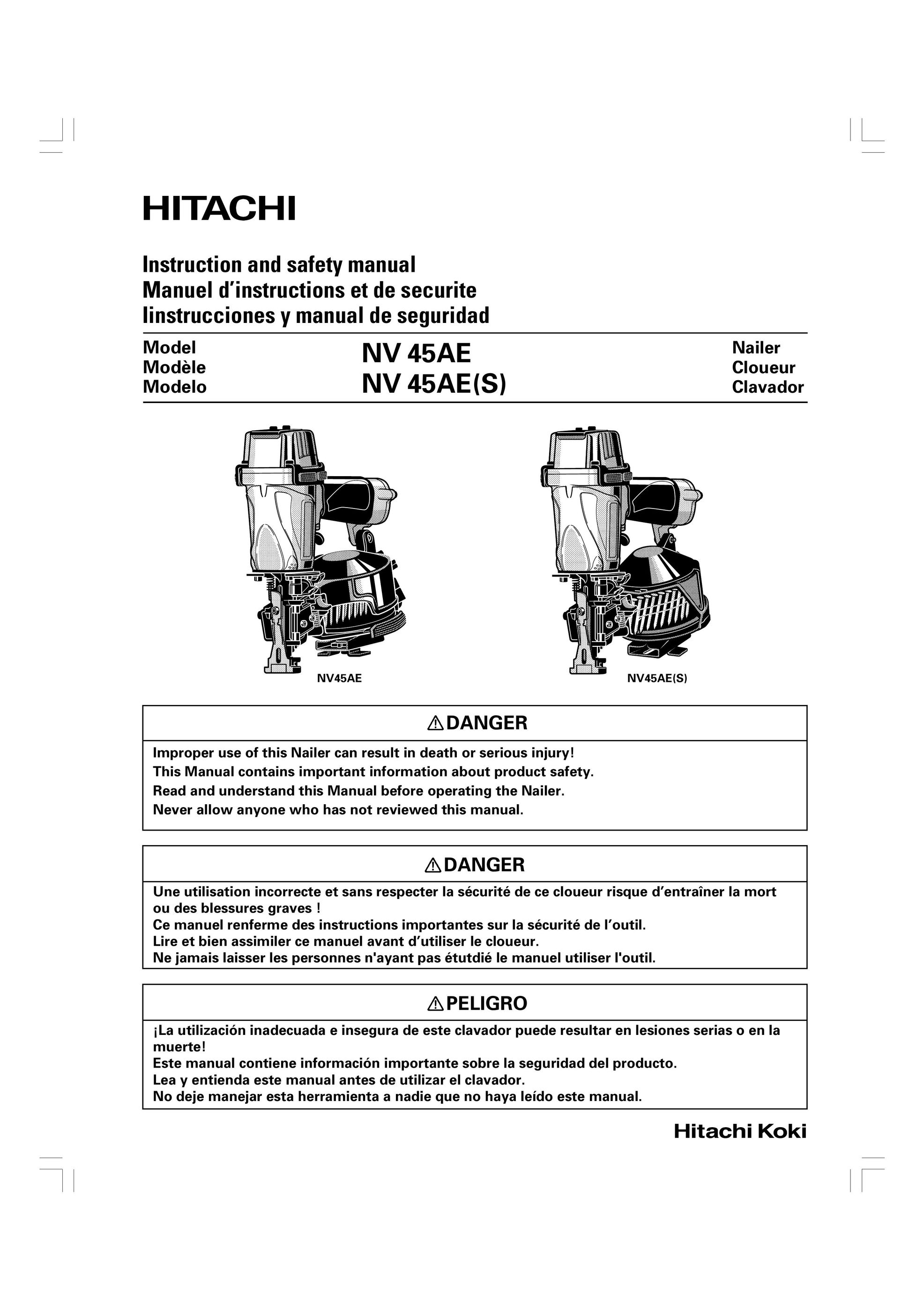 Hitachi NV 45AE Nail Gun User Manual