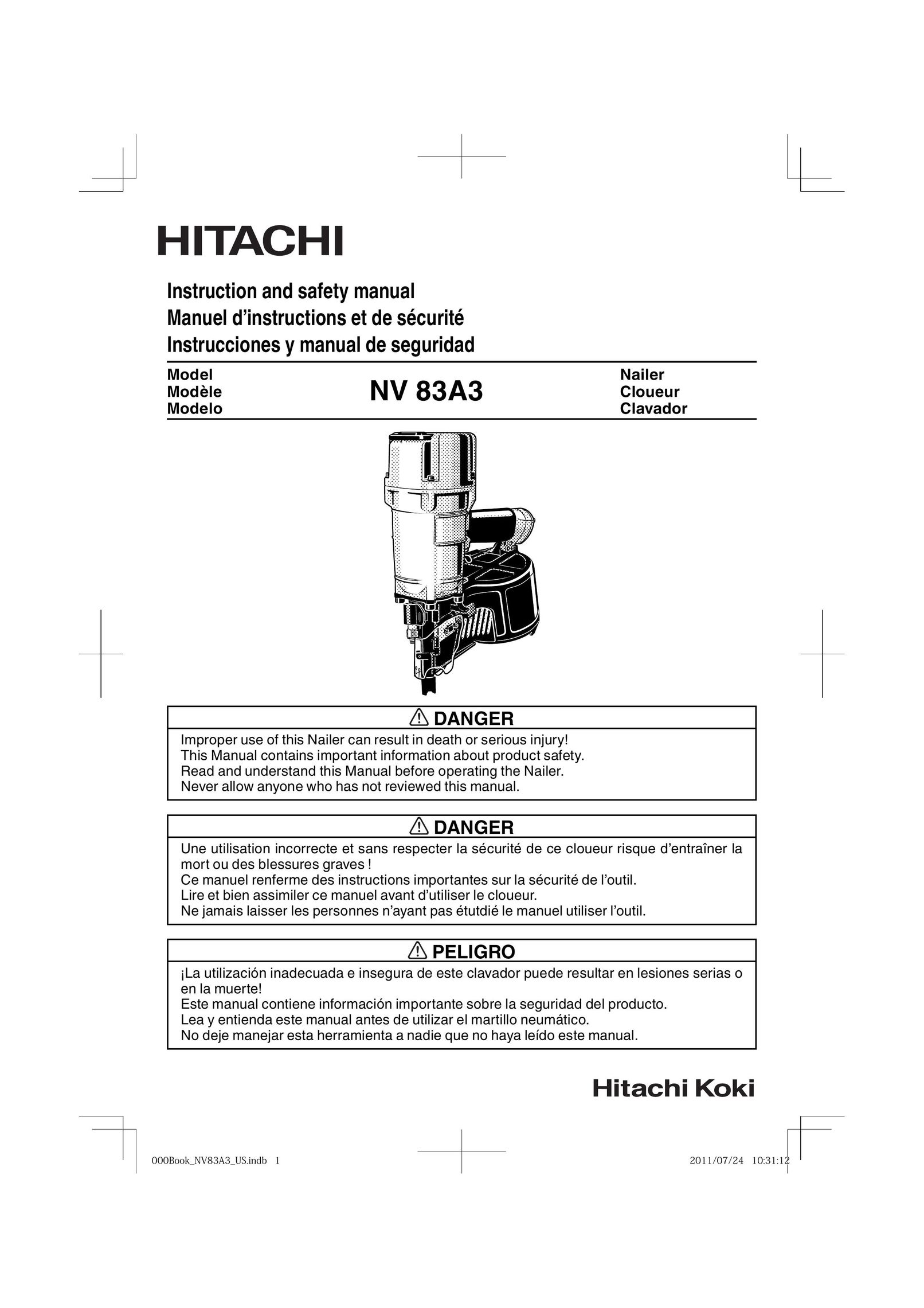 Hitachi NV 83A3 Nail Gun User Manual
