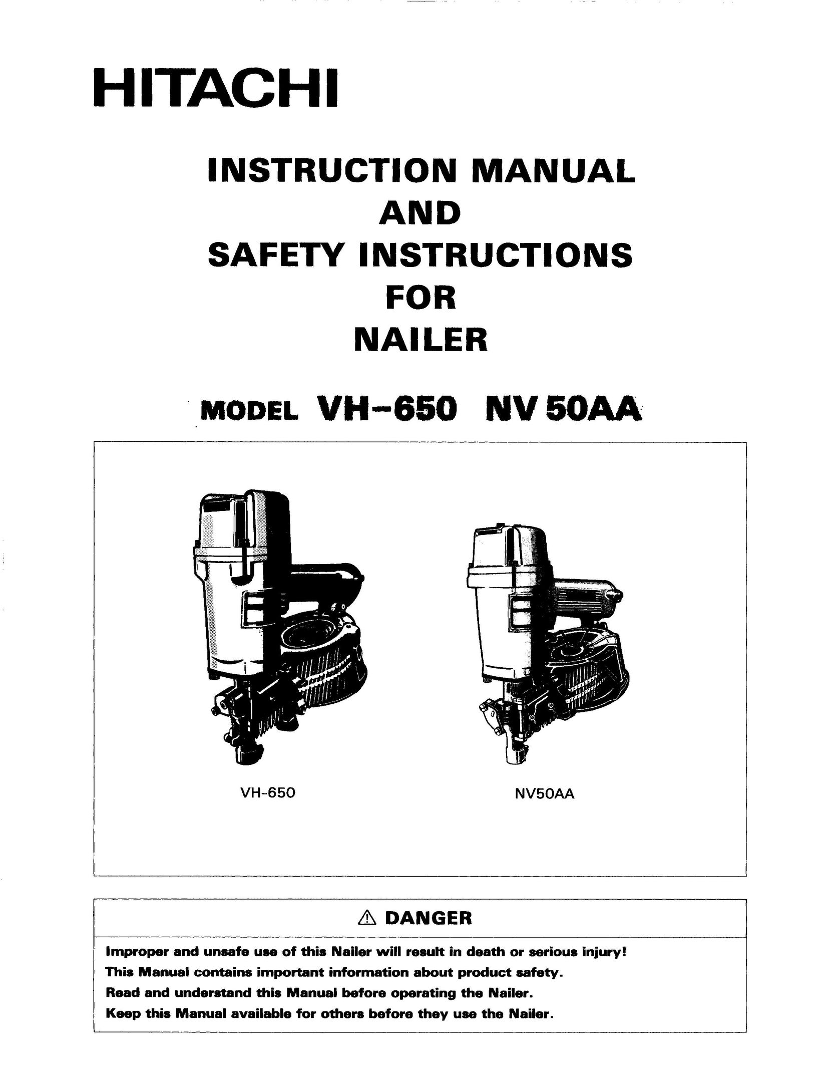 Hitachi NV50AA Nail Gun User Manual