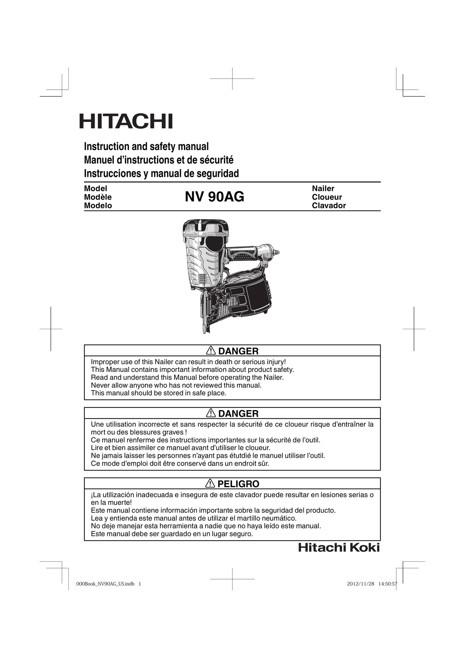 Hitachi Koki USA NV 90AG Nail Gun User Manual