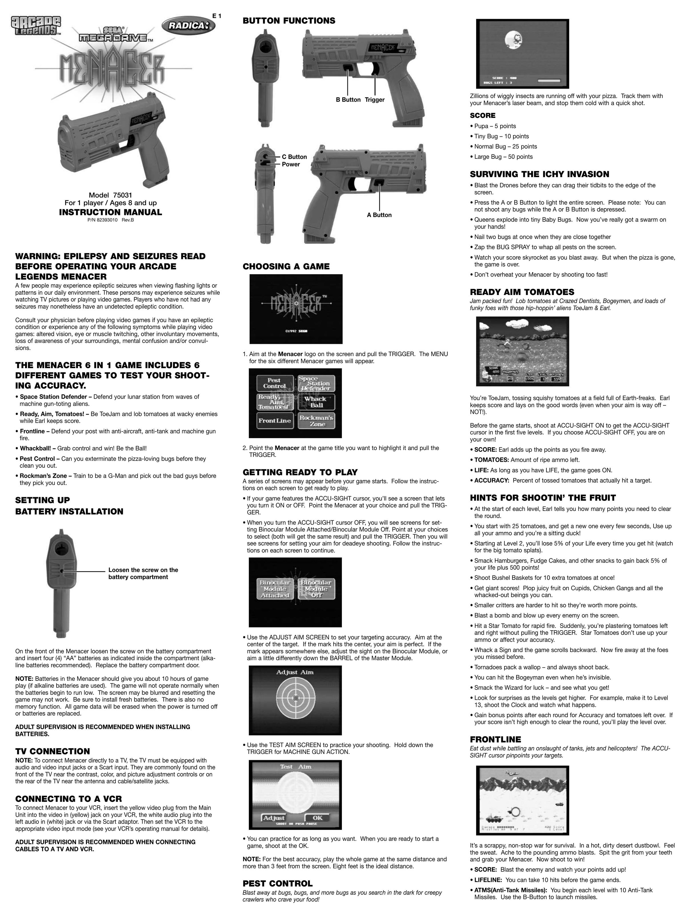 Radica Games 75031 Nail Gun User Manual