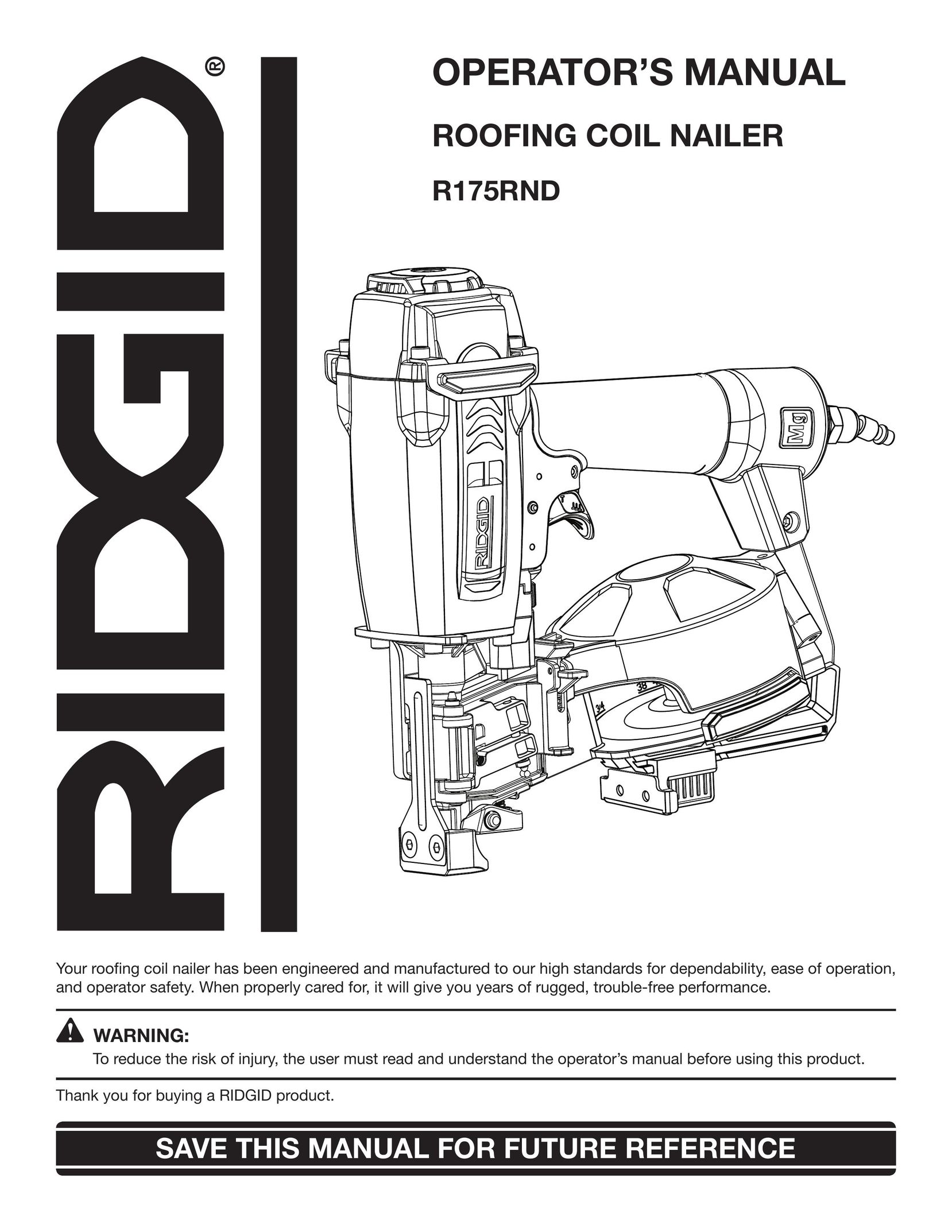 RIDGID R175RND Nail Gun User Manual