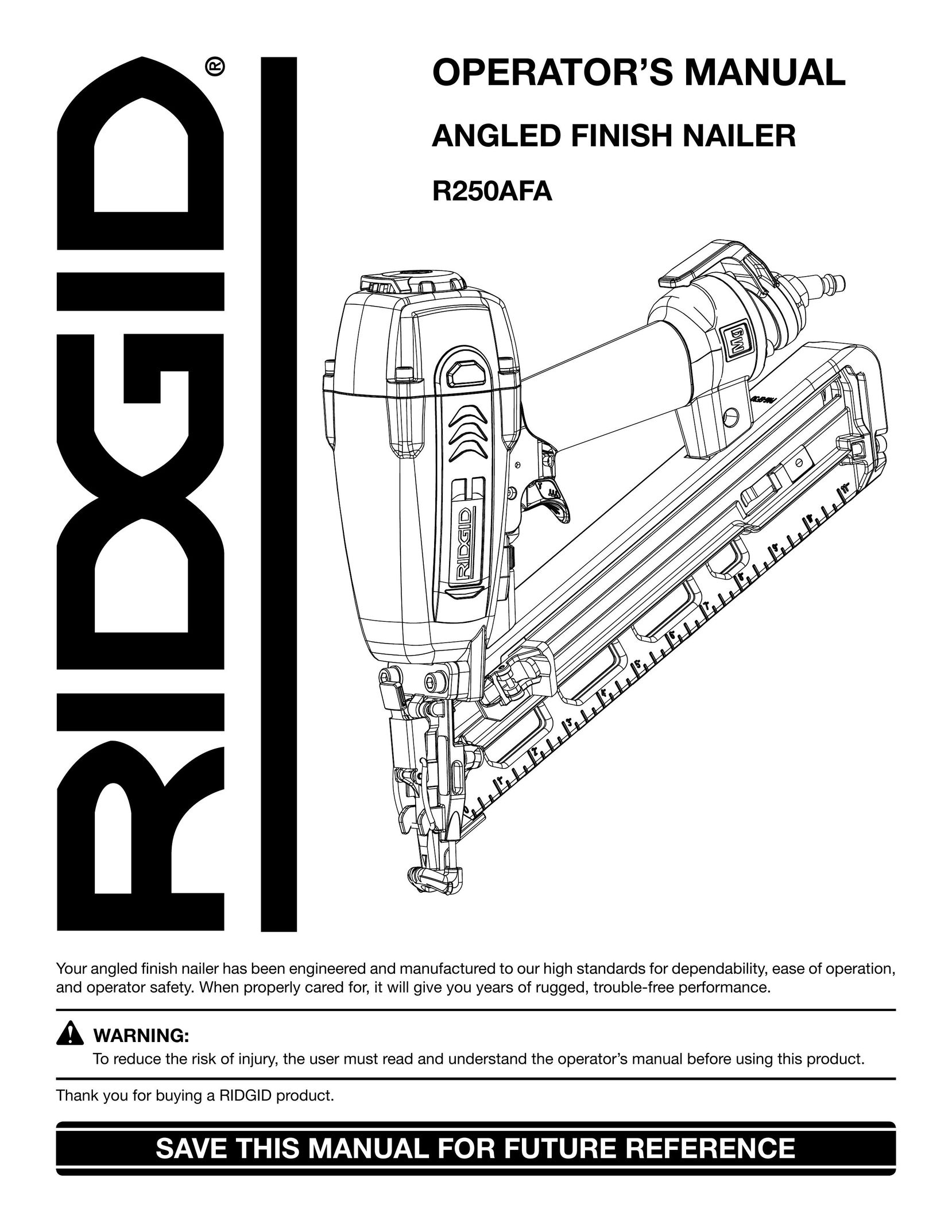 RIDGID R250AFA Nail Gun User Manual