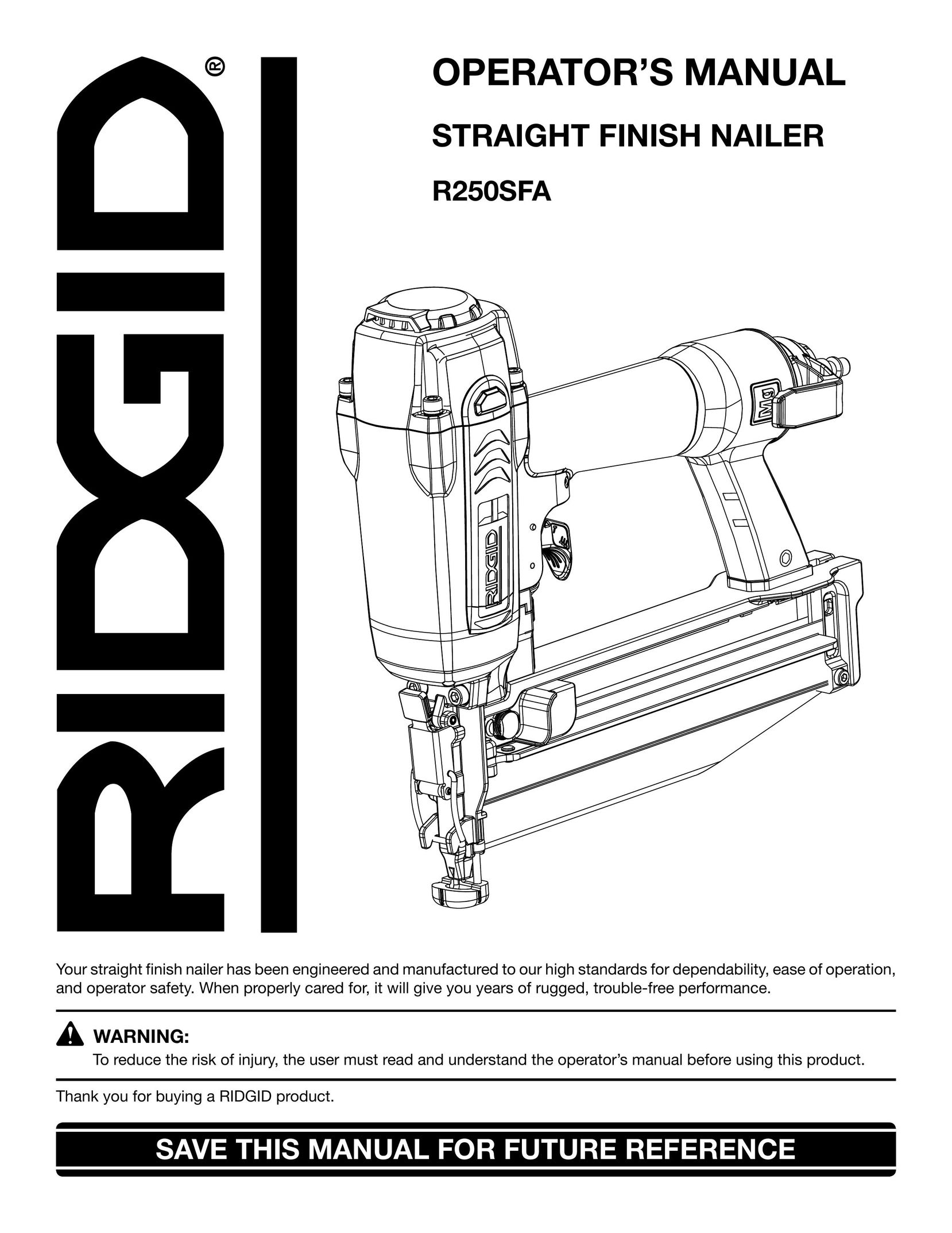 RIDGID R250SFA Nail Gun User Manual