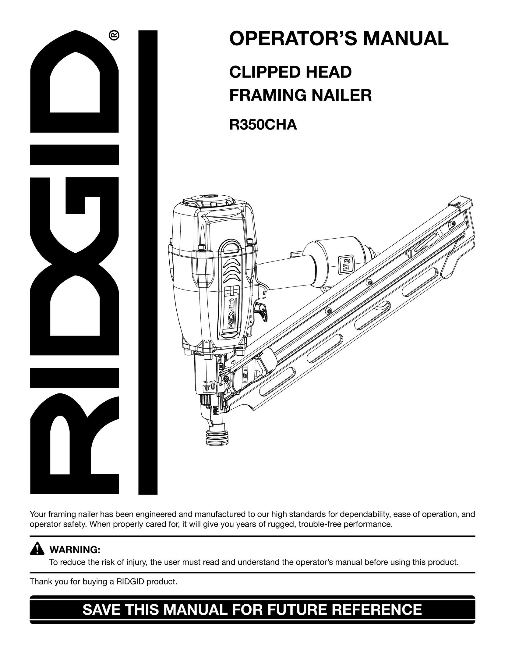 RIDGID R350CHA Nail Gun User Manual