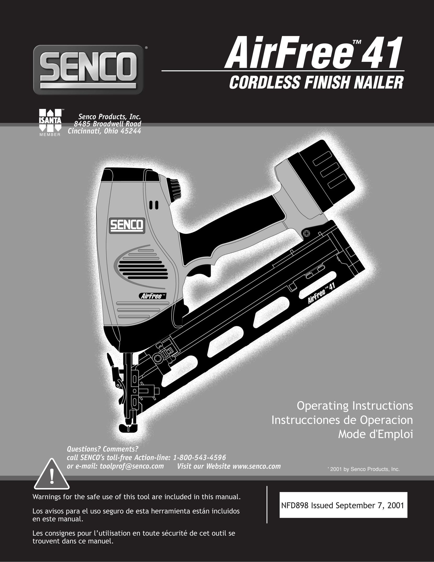 Senco AirFreeTM 41 Nail Gun User Manual