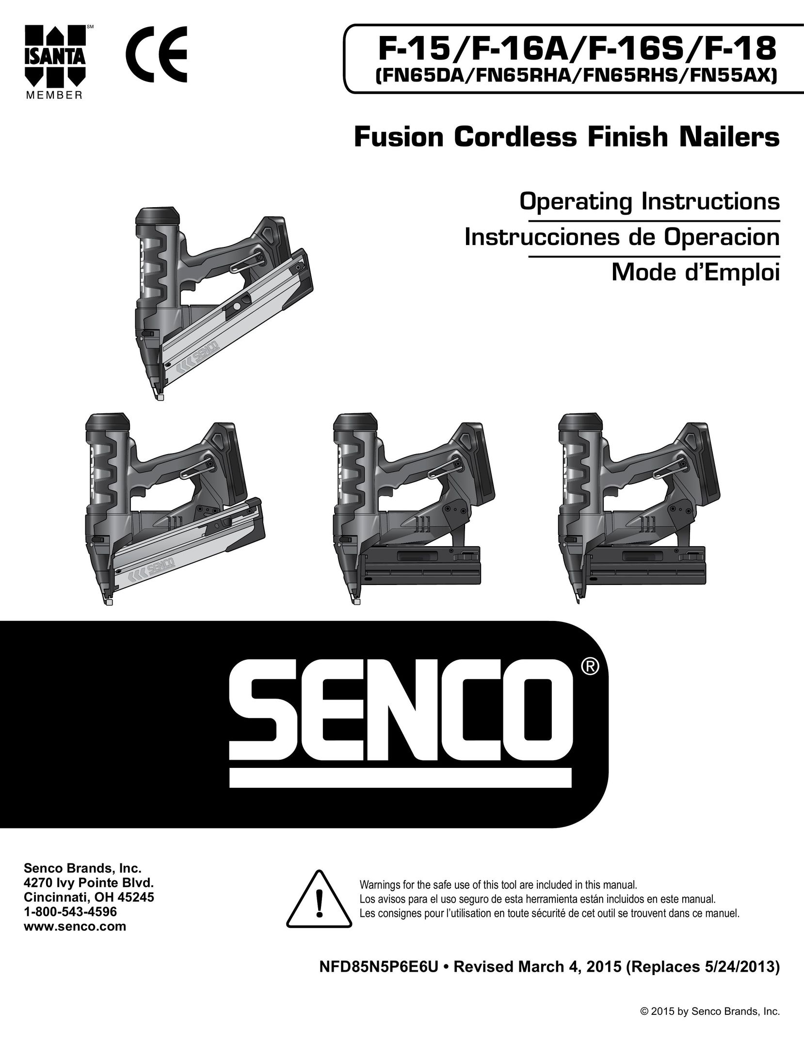 Senco FN65RHS Nail Gun User Manual