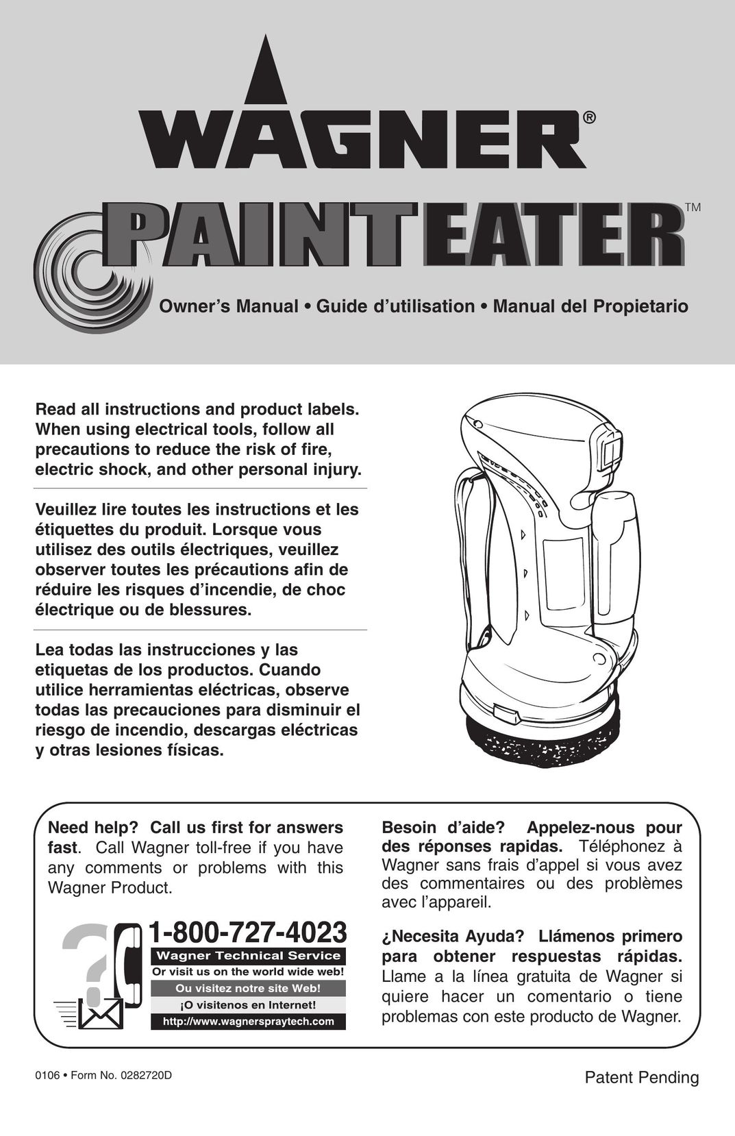 Wagner SprayTech Paint Eater Paint Remover User Manual