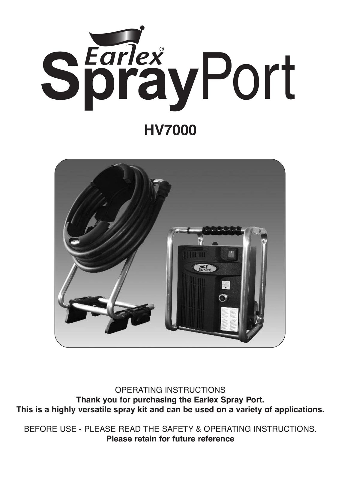 Earlex HV7000 Paint Sprayer User Manual