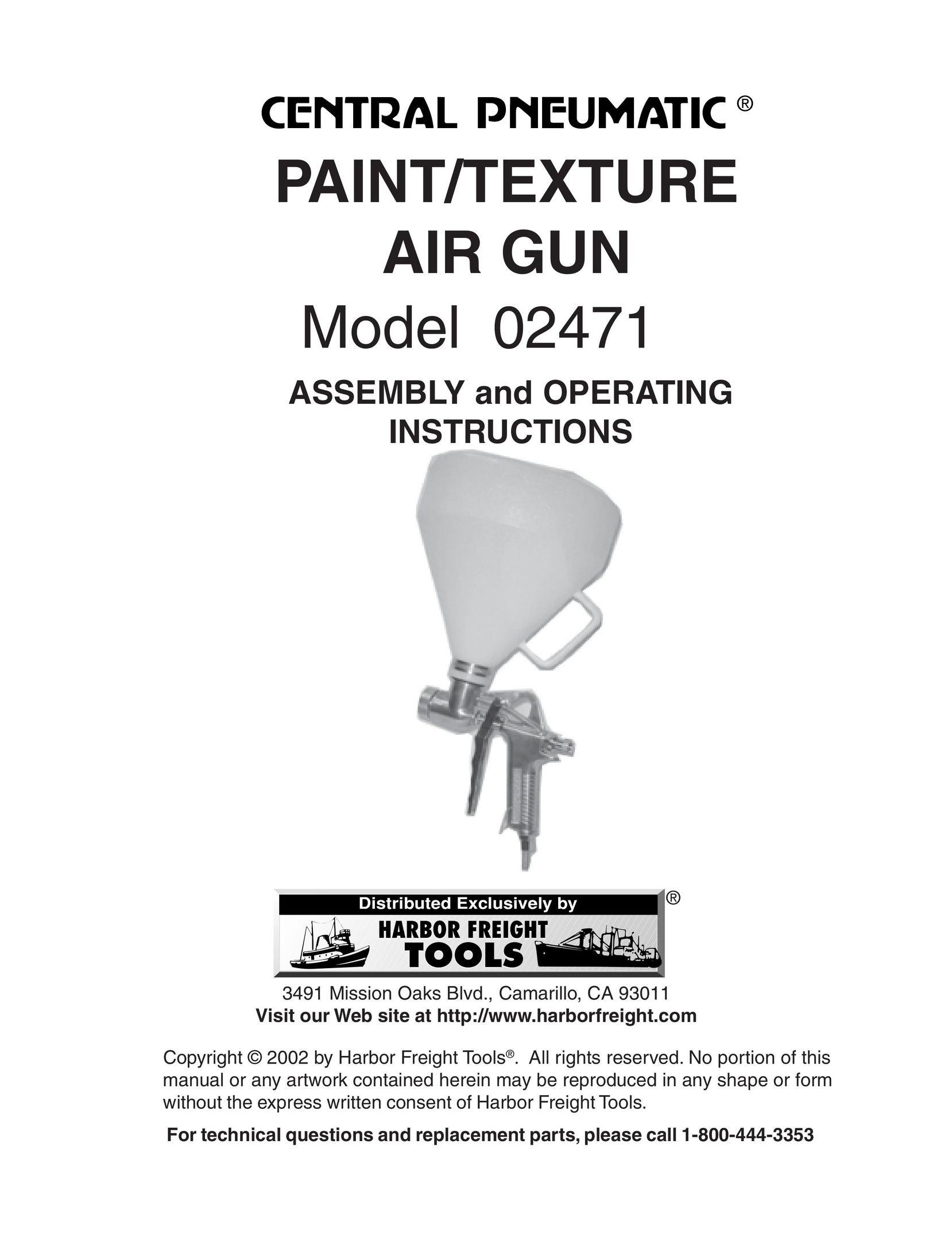 Harbor Freight Tools 02471 Paint Sprayer User Manual
