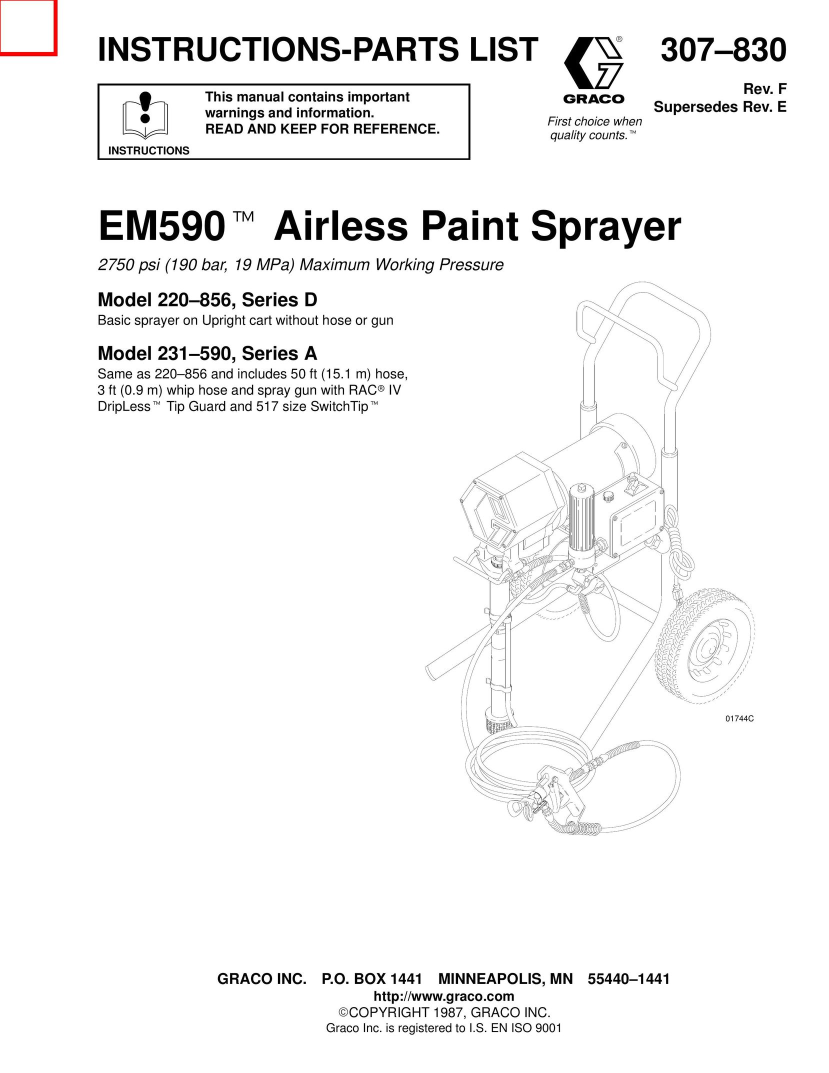 Hitachi 220-856 Paint Sprayer User Manual