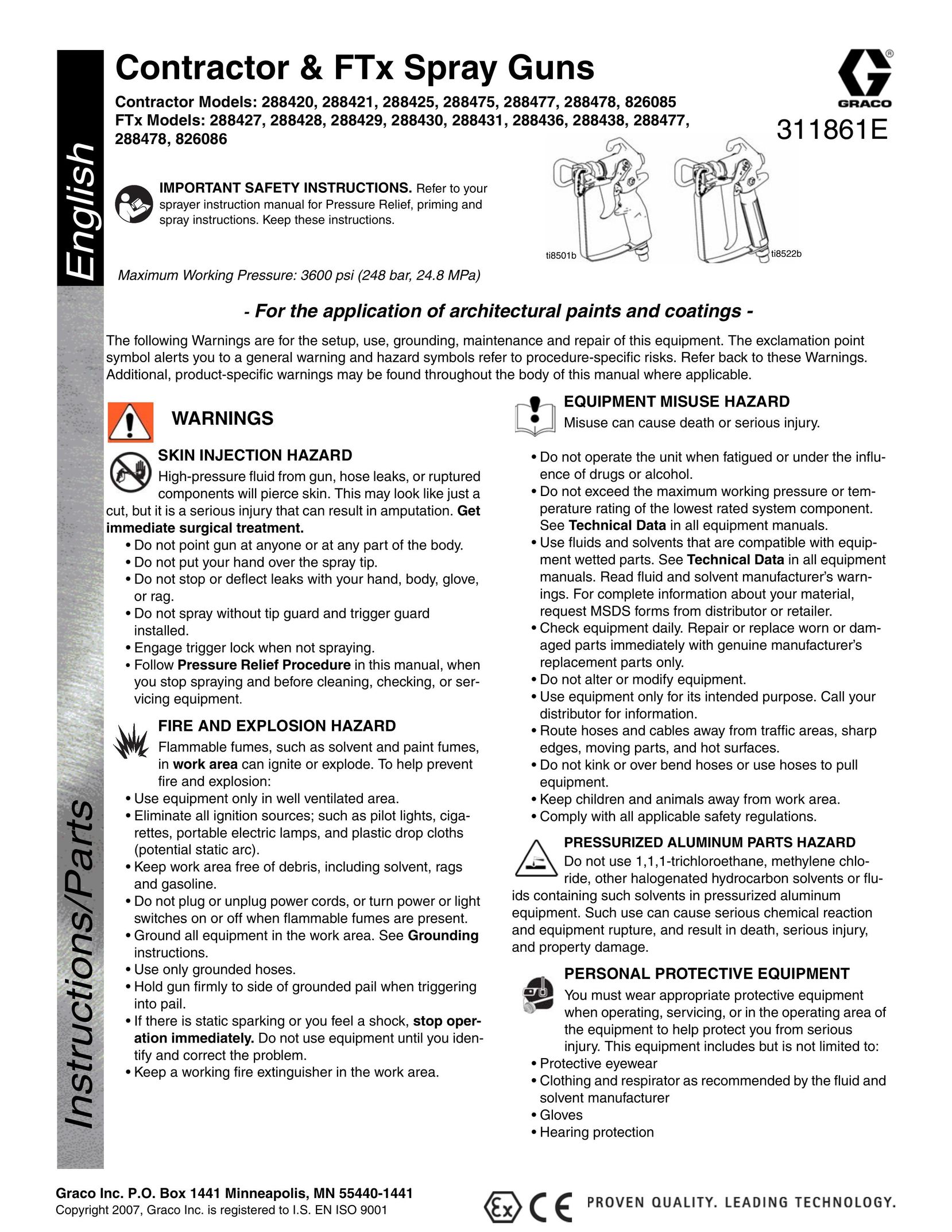 Hitachi 288477 Paint Sprayer User Manual