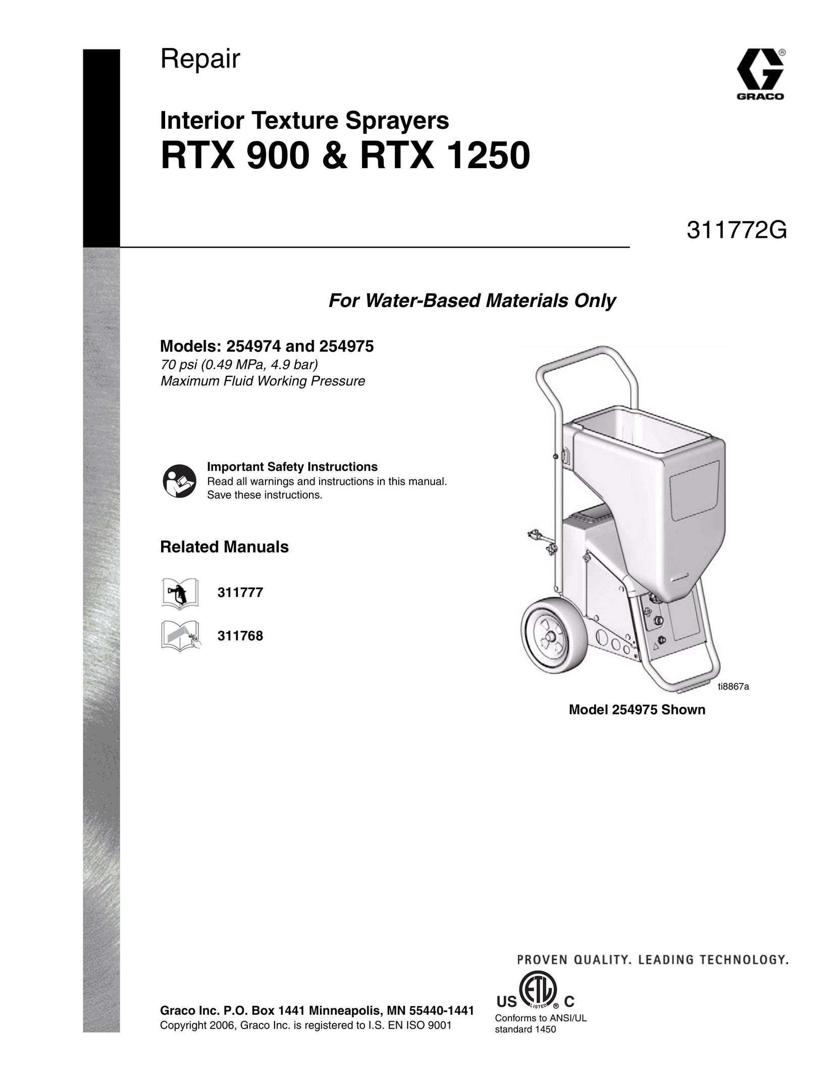 Hitachi RTX 900 Paint Sprayer User Manual