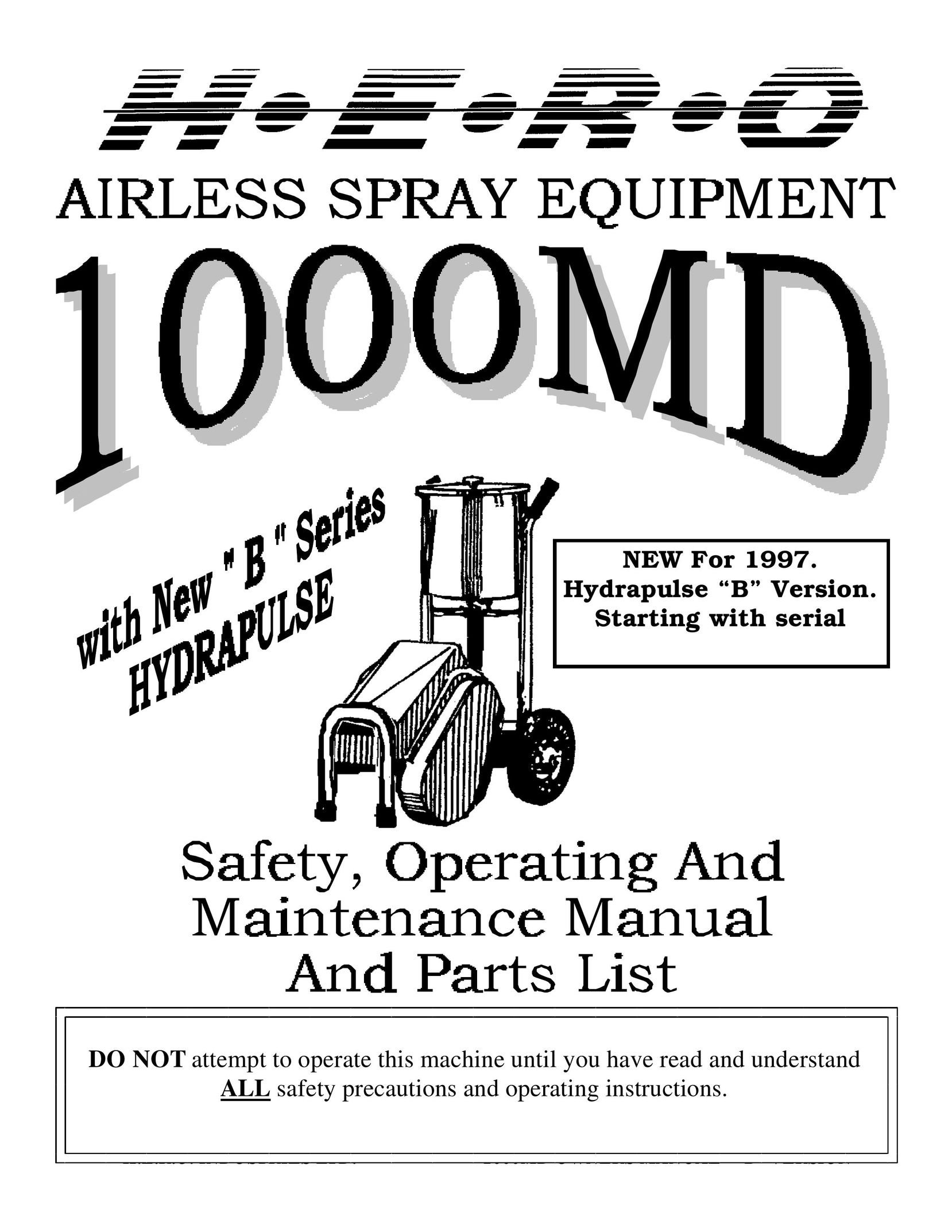 I.C.T.C. Holdings Corporation 1000MD Paint Sprayer User Manual