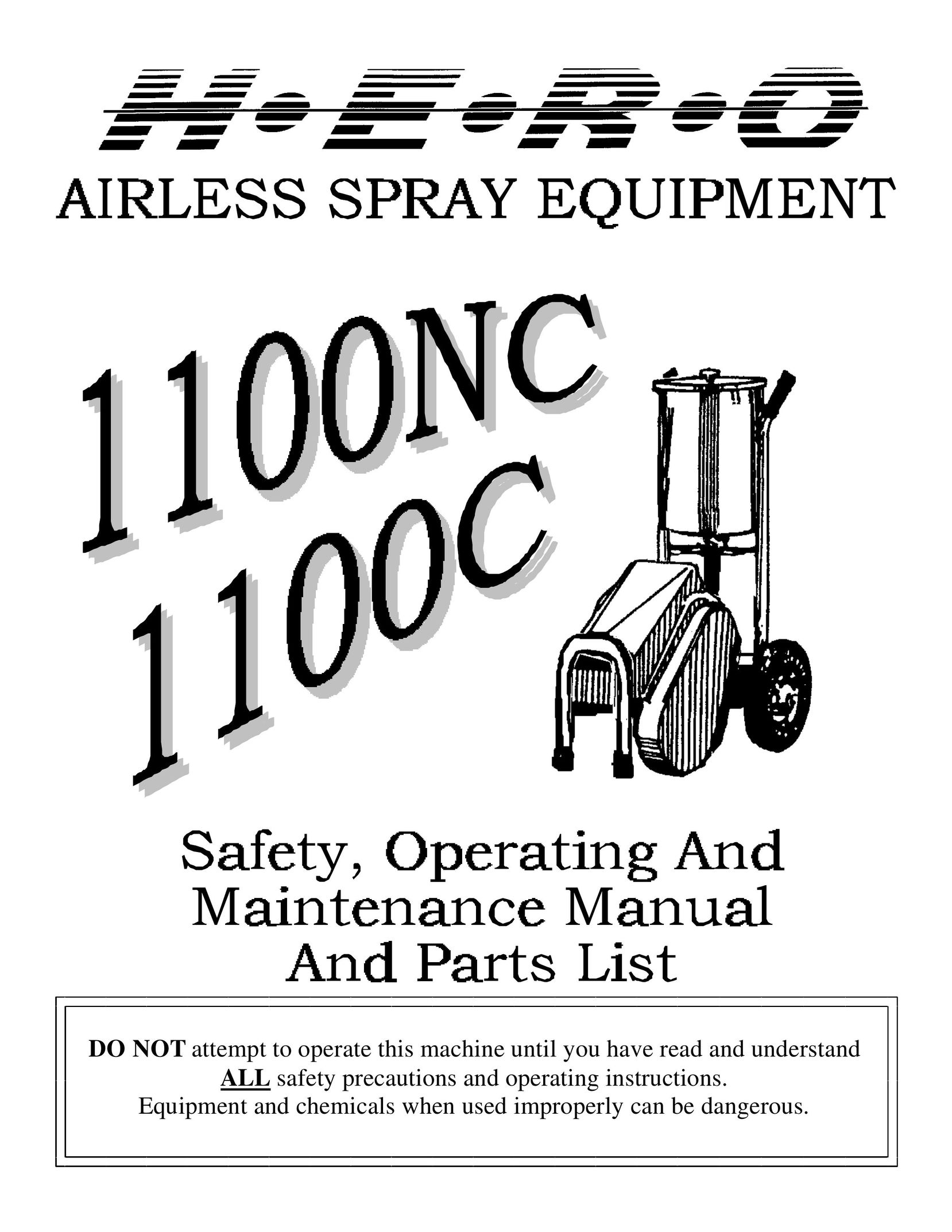 I.C.T.C. Holdings Corporation 1100C Paint Sprayer User Manual