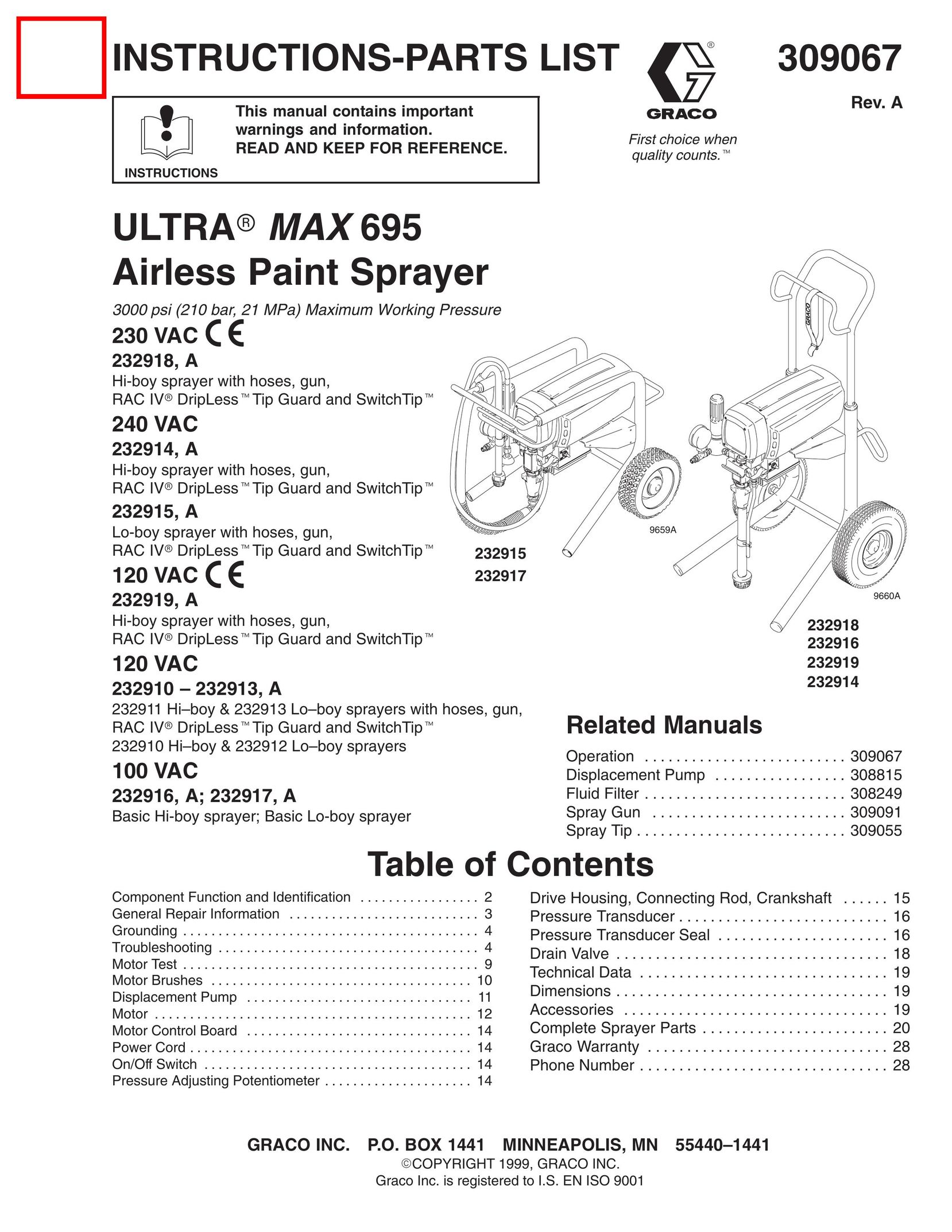 Oracom MAX 695 Paint Sprayer User Manual