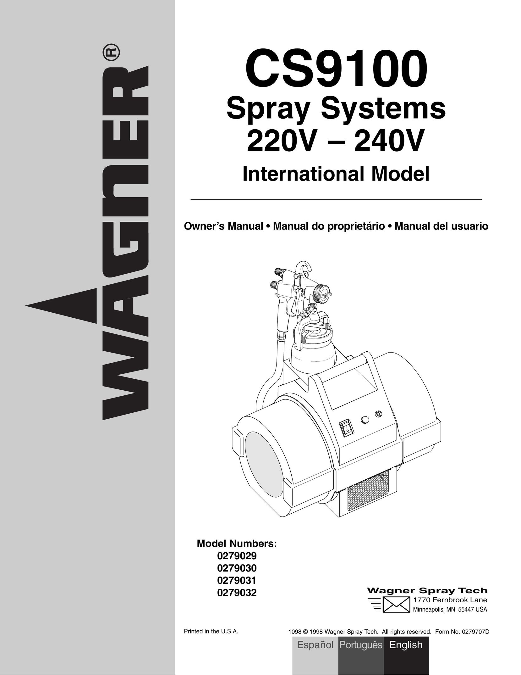 Wagner SprayTech 279030 Paint Sprayer User Manual