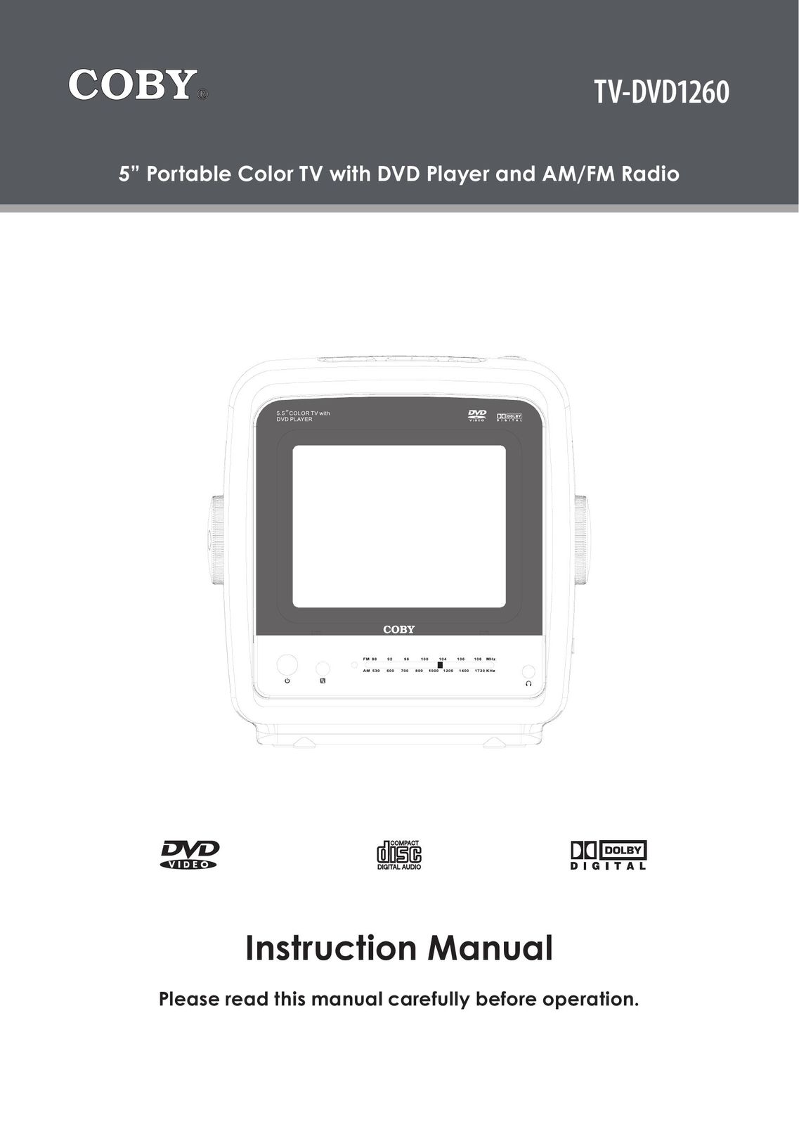 COBY electronic TV-DVD1260 Planer User Manual