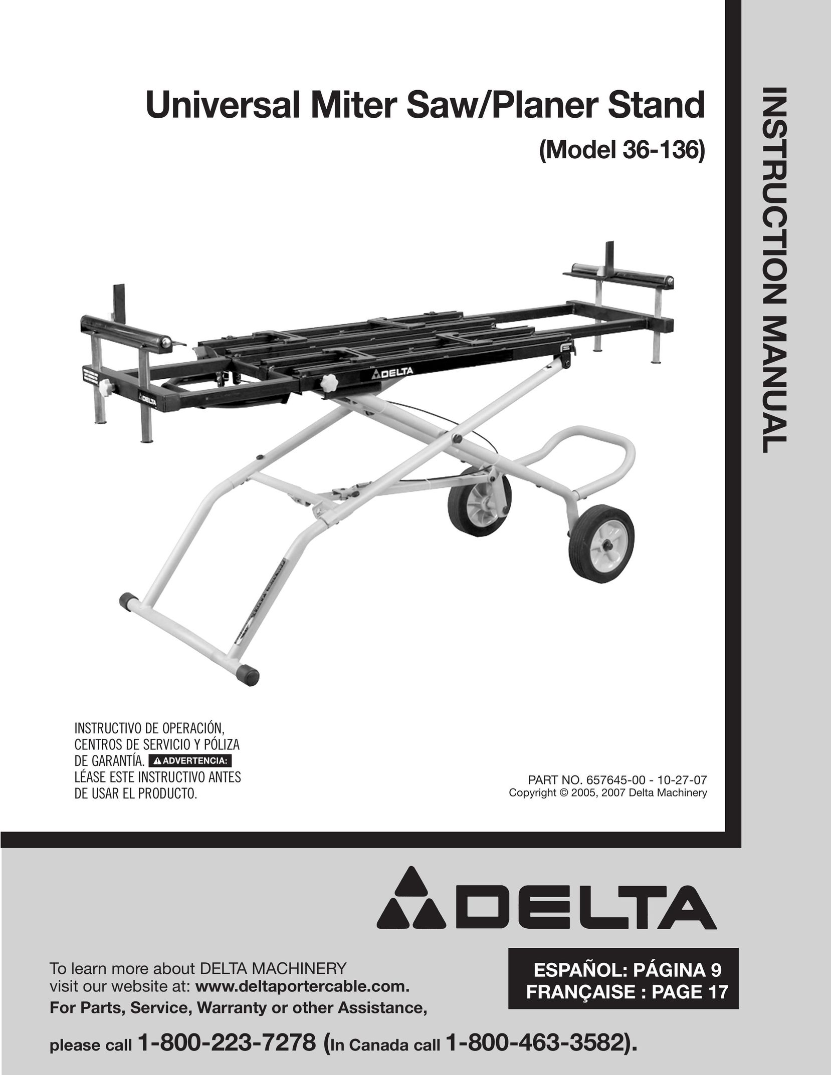 Delta 36-136 Planer User Manual