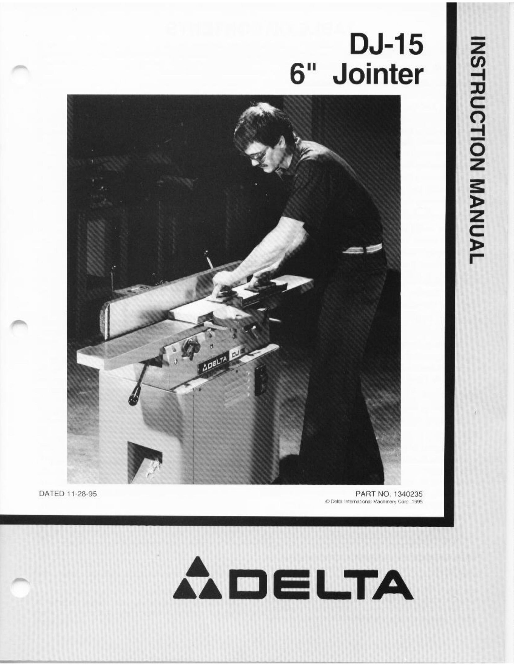 Delta DJ-15 Planer User Manual