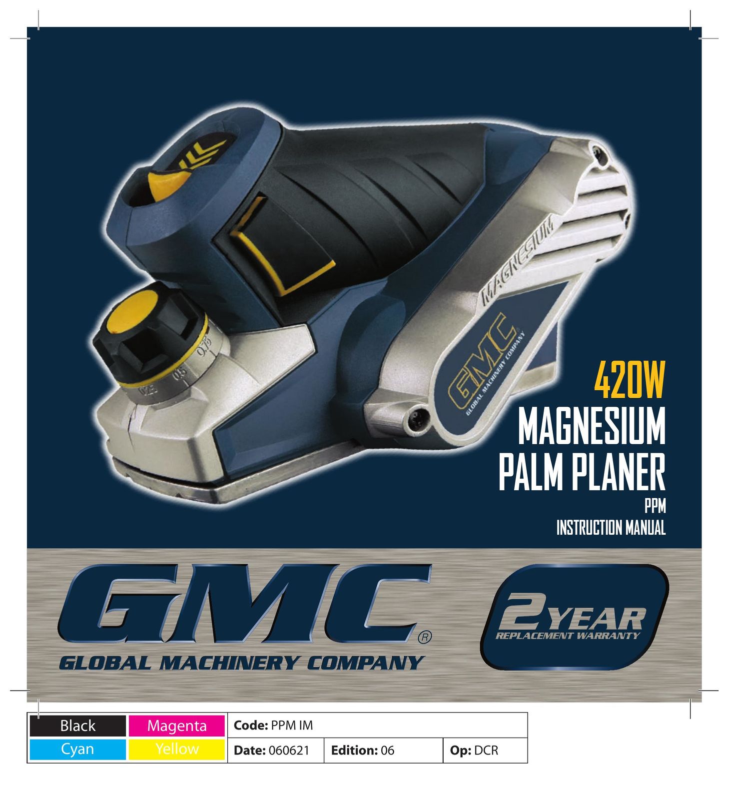 Global Machinery Company 420W Planer User Manual