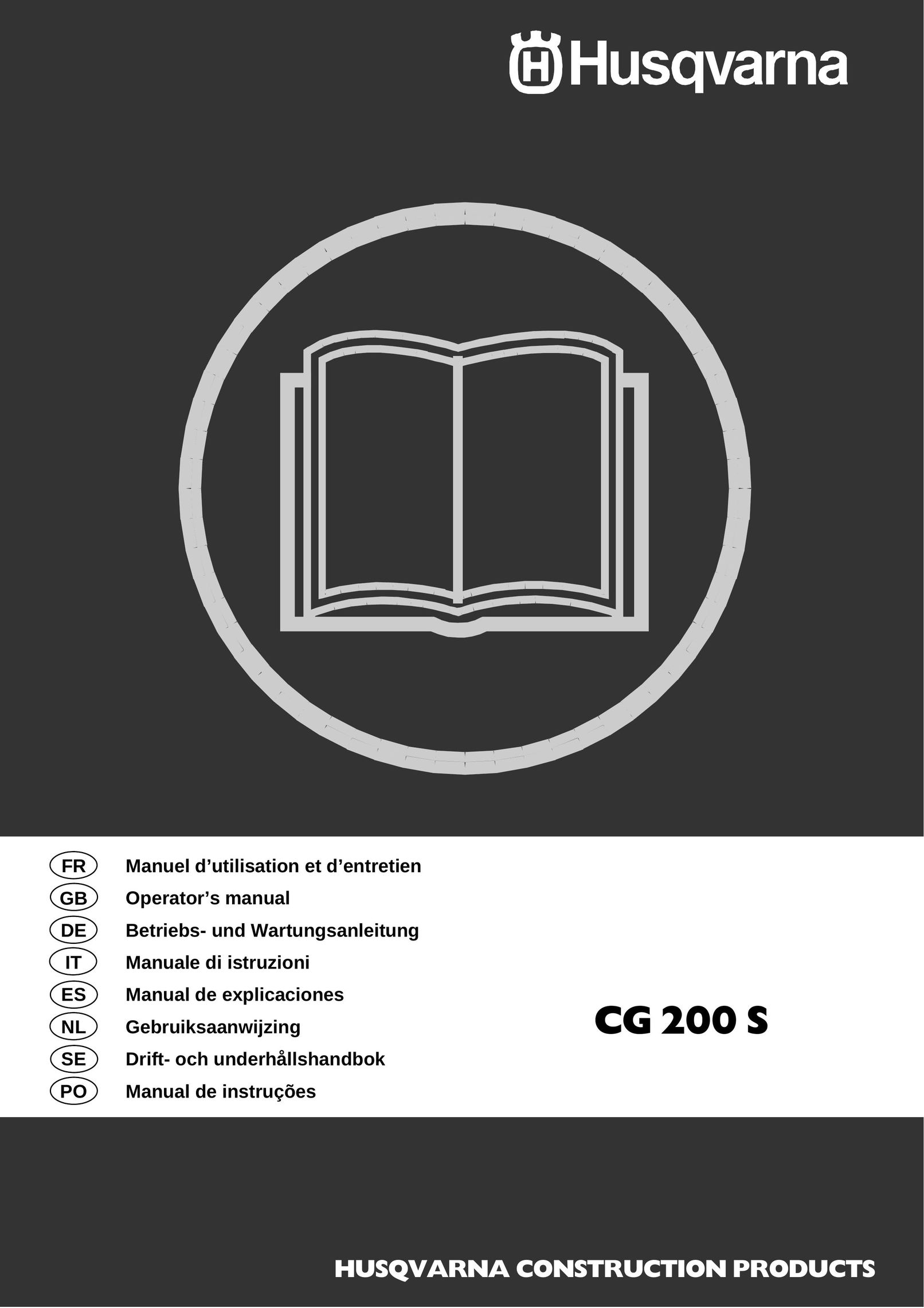 Husqvarna CG 200 S Planer User Manual