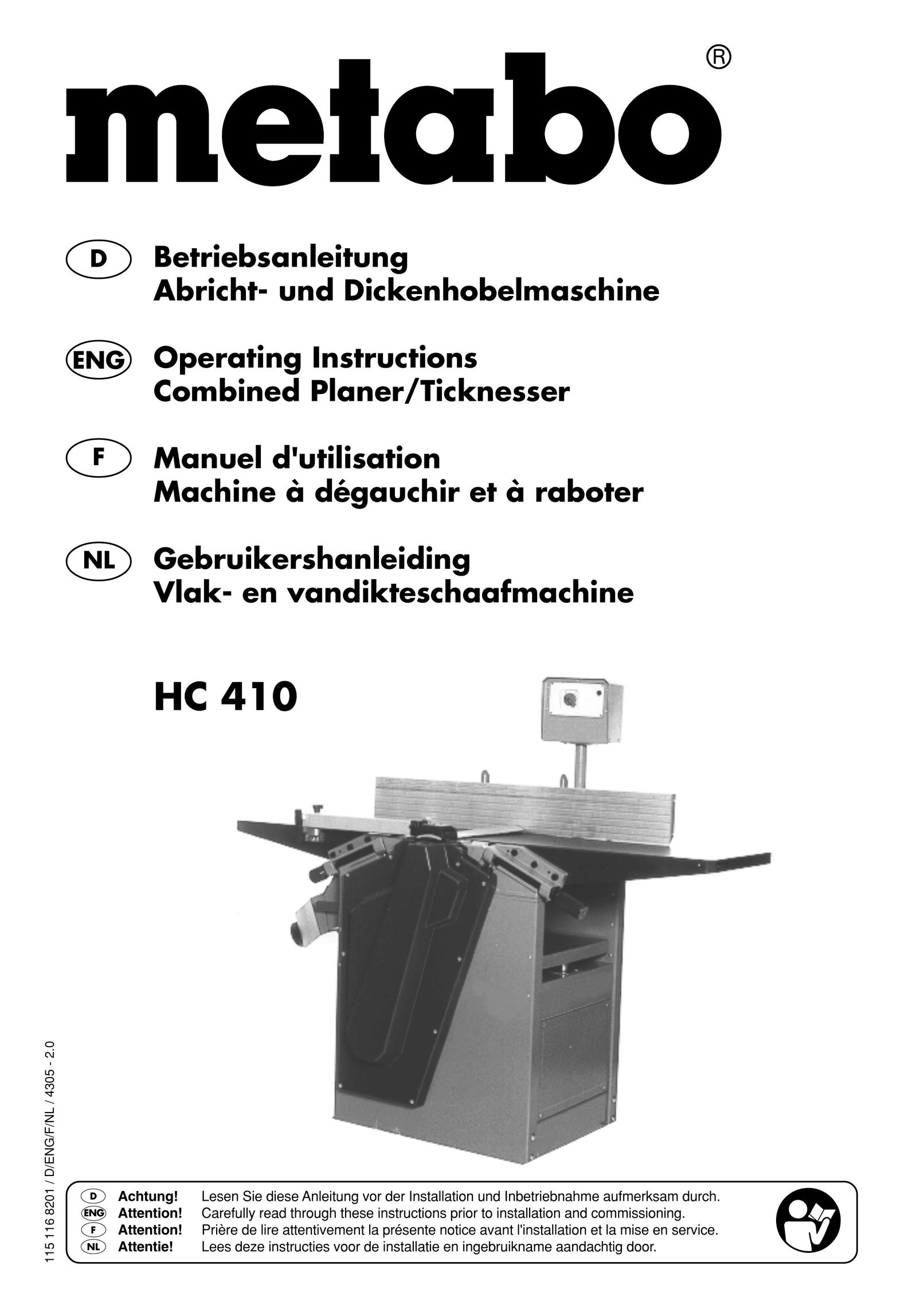 Metabo HC 410 Planer User Manual