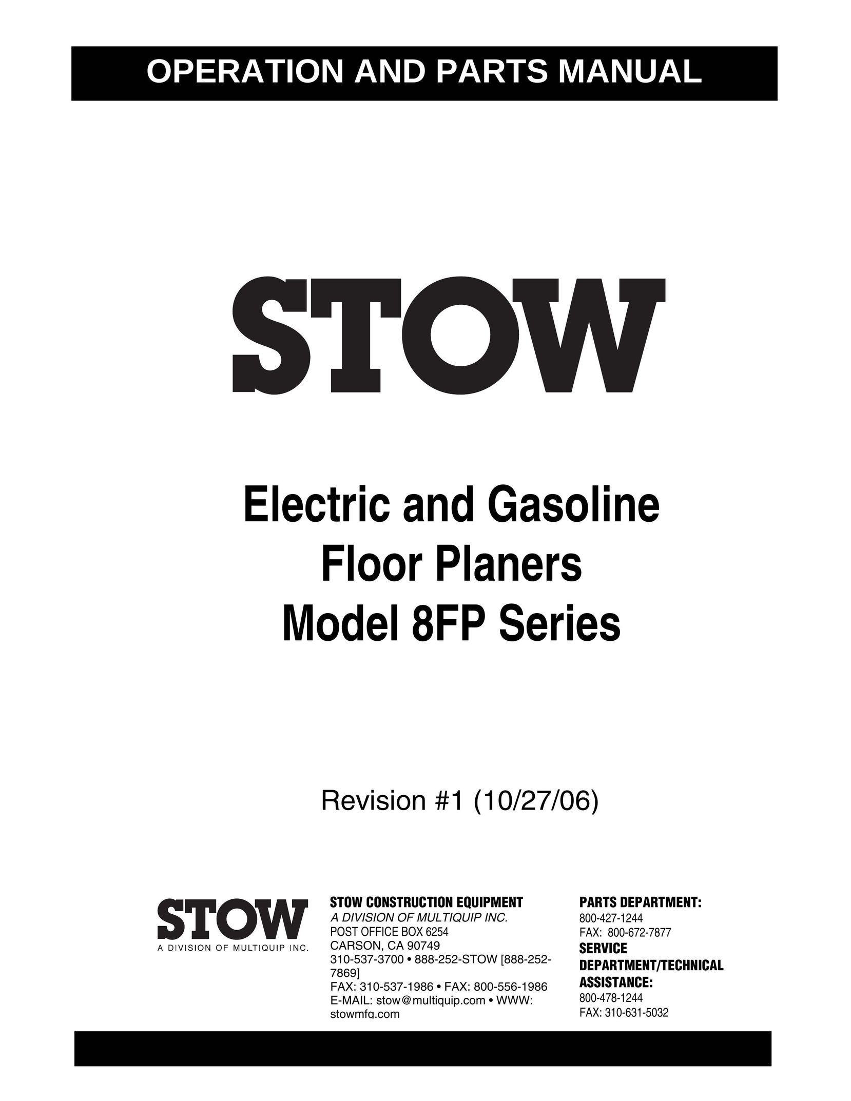 Stow 8FP Planer User Manual