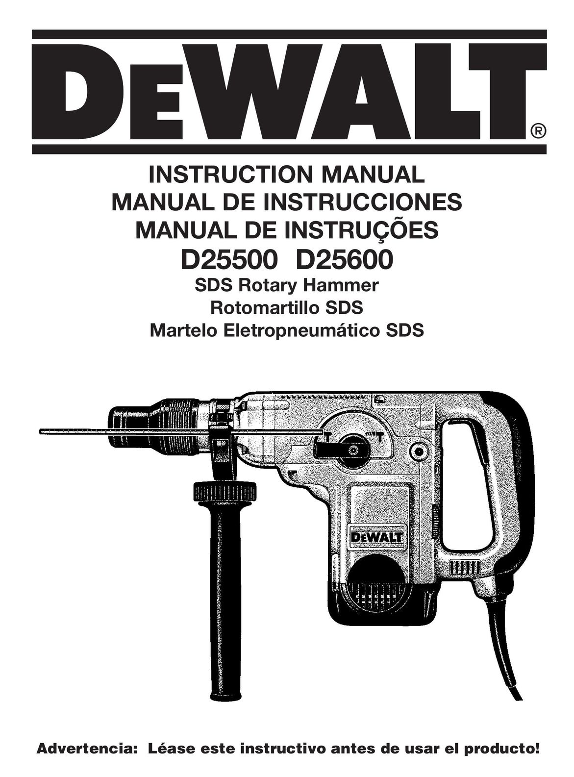 Black & Decker D25500 Power Hammer User Manual