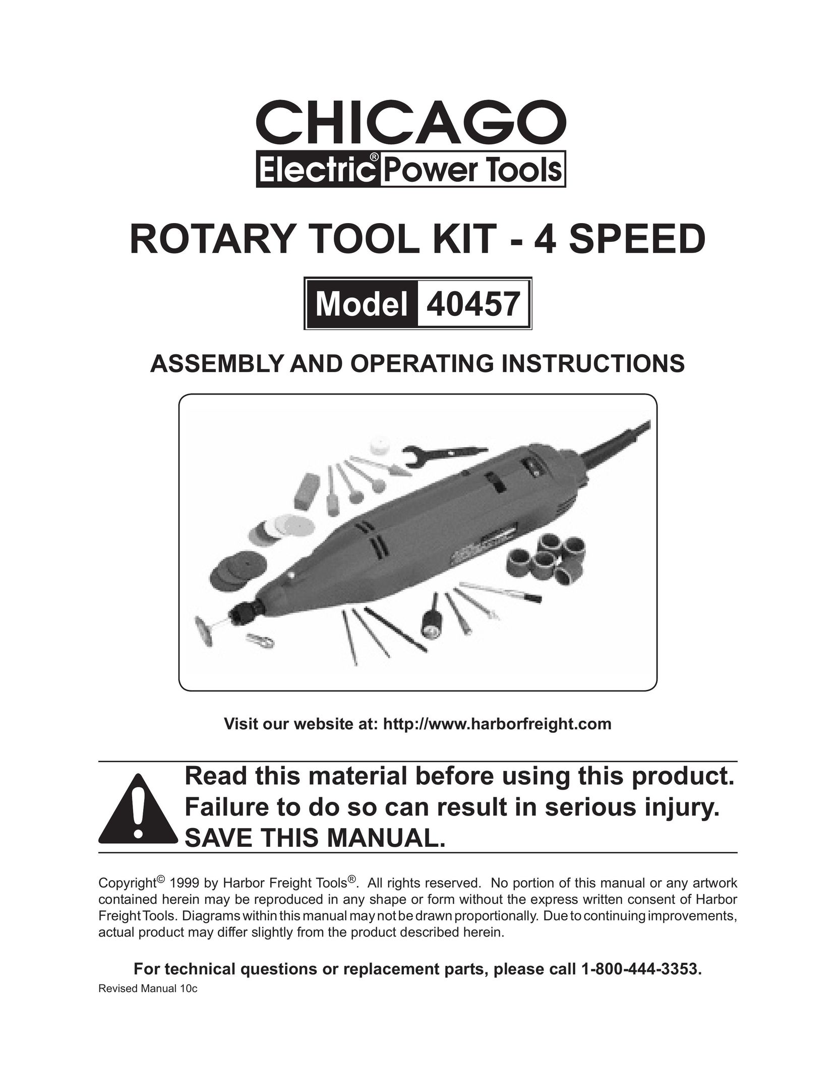 Chicago Electric 40457 Power Hammer User Manual