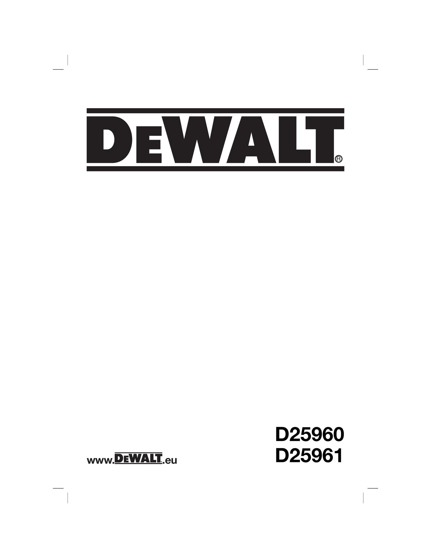 DeWalt D25960K Power Hammer User Manual
