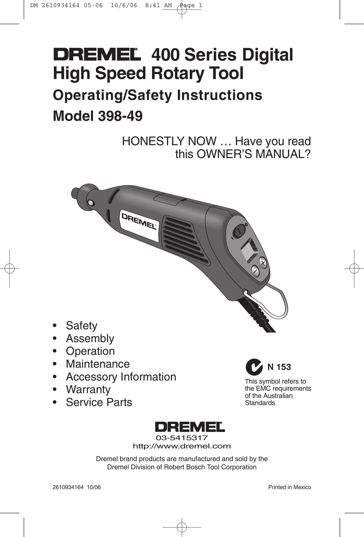 Dremel 398-49 Power Hammer User Manual