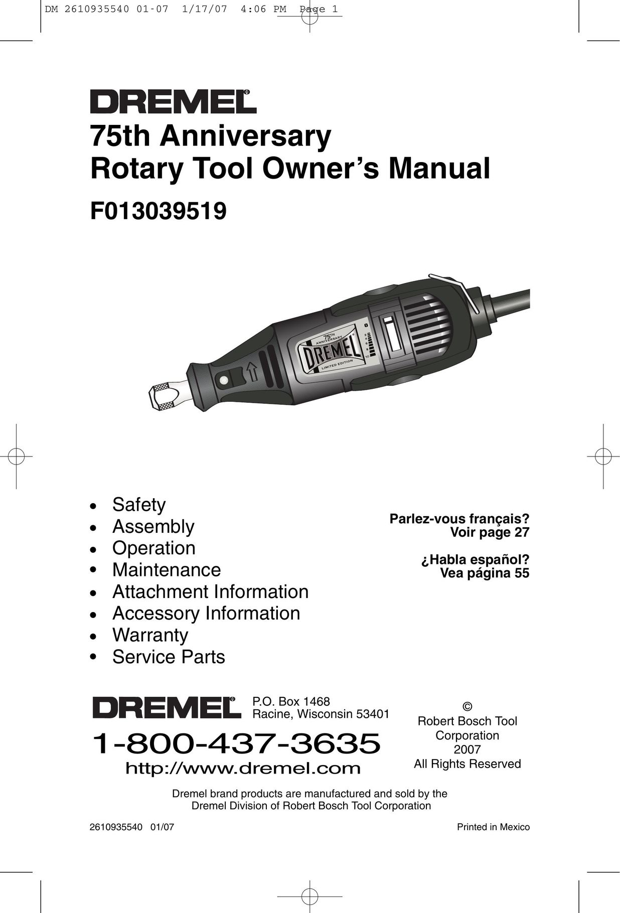 Dremel F013039519 Power Hammer User Manual