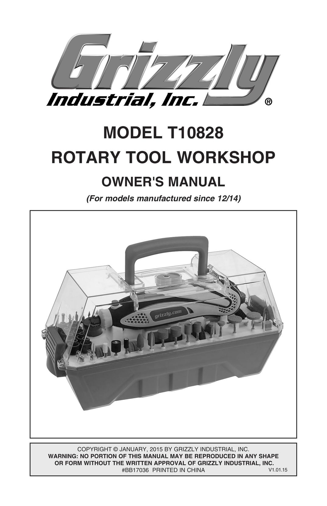 Grizzly T10828 Power Hammer User Manual