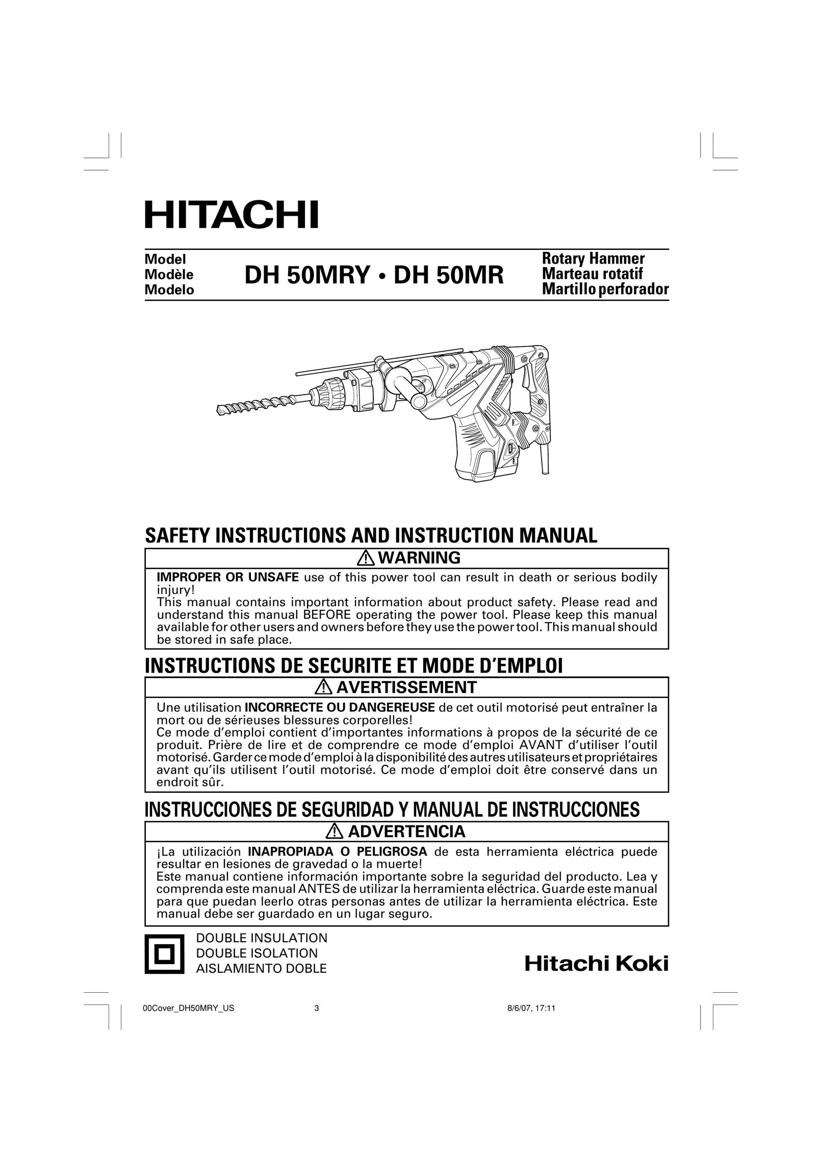 Hitachi DH 50MRY Power Hammer User Manual