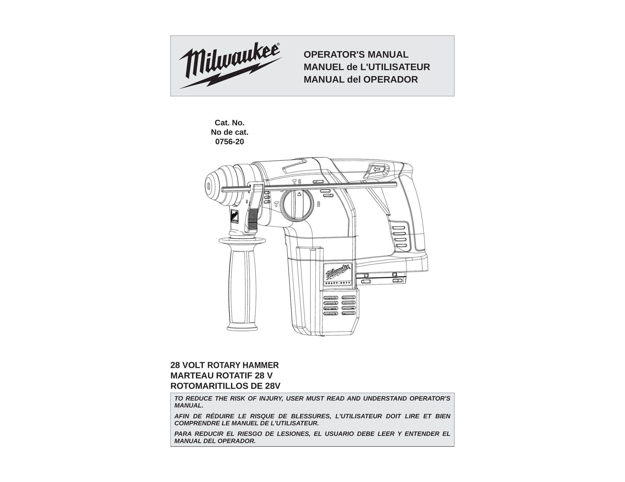 Milwaukee 0756-20 Power Hammer User Manual