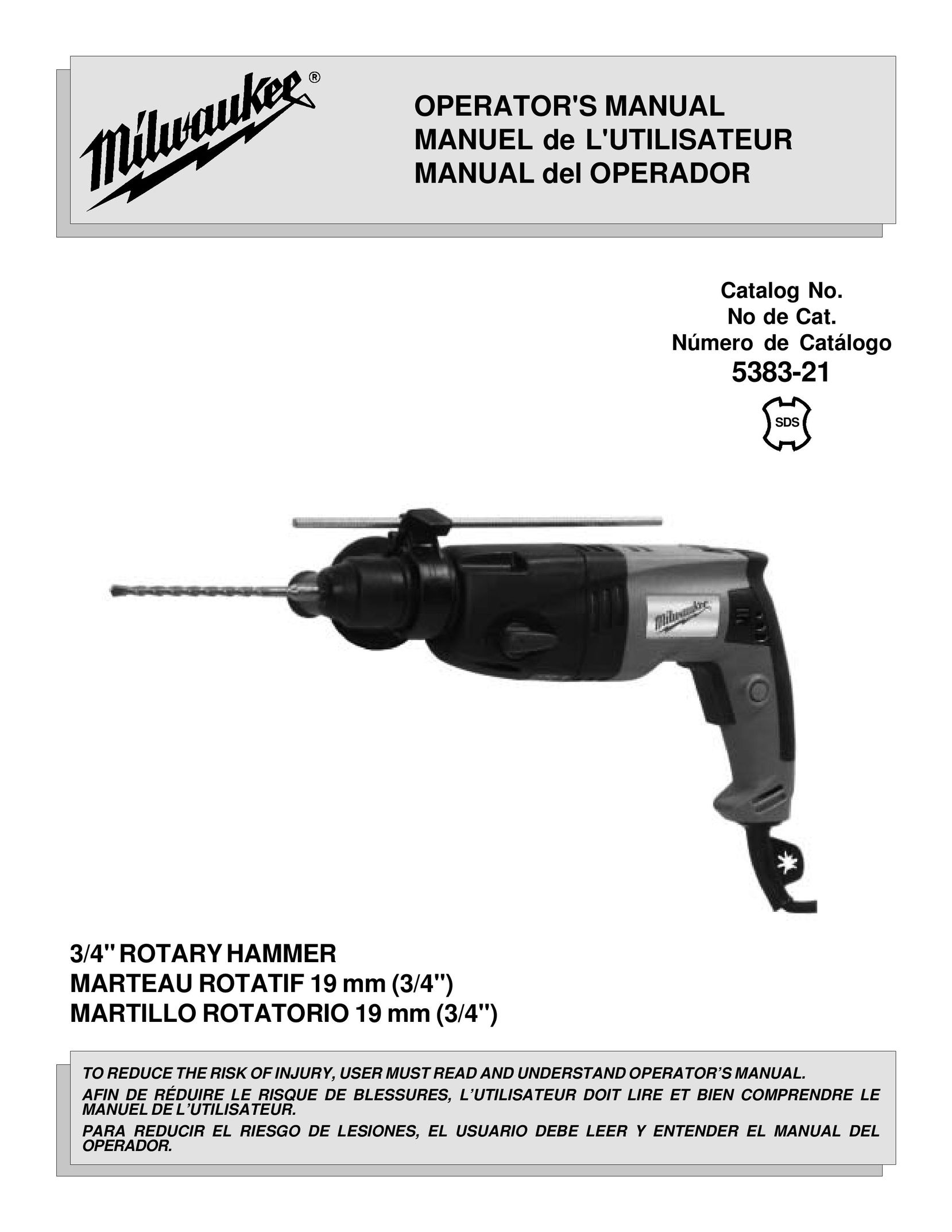 Milwaukee 5383-21 Power Hammer User Manual