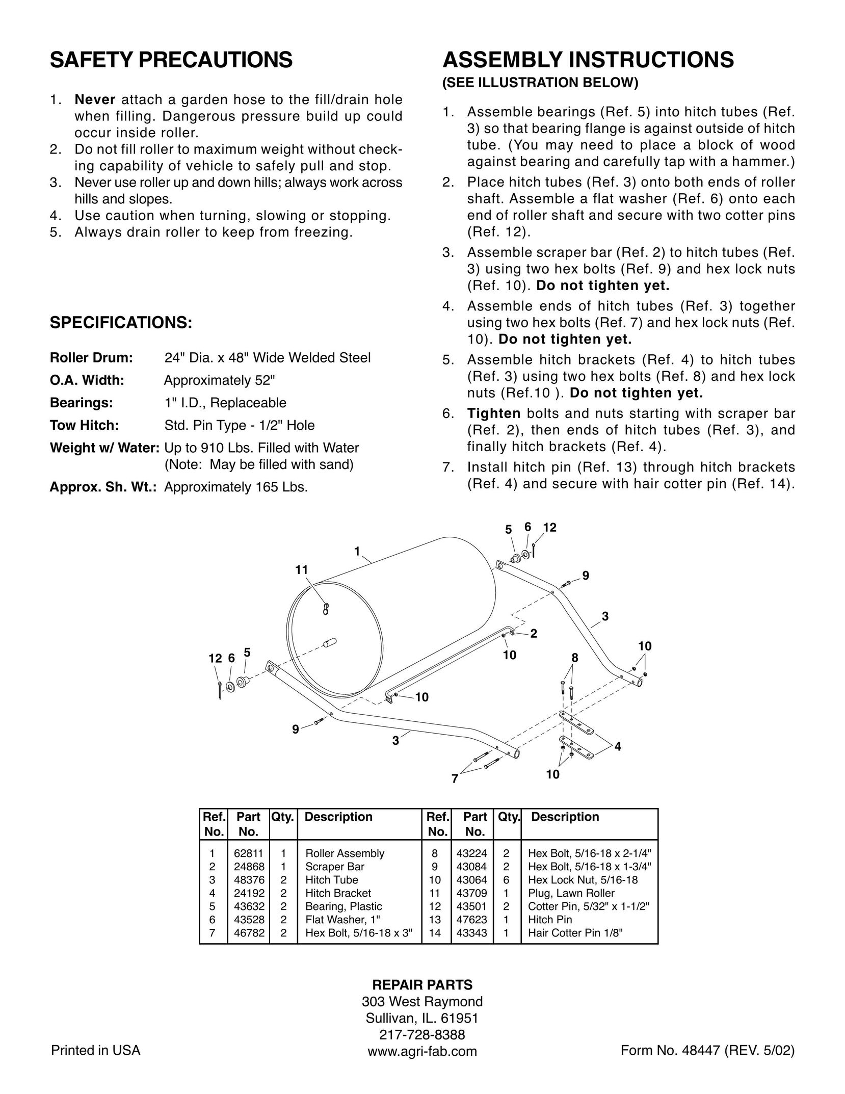 Agri-Fab 43632 Power Roller User Manual