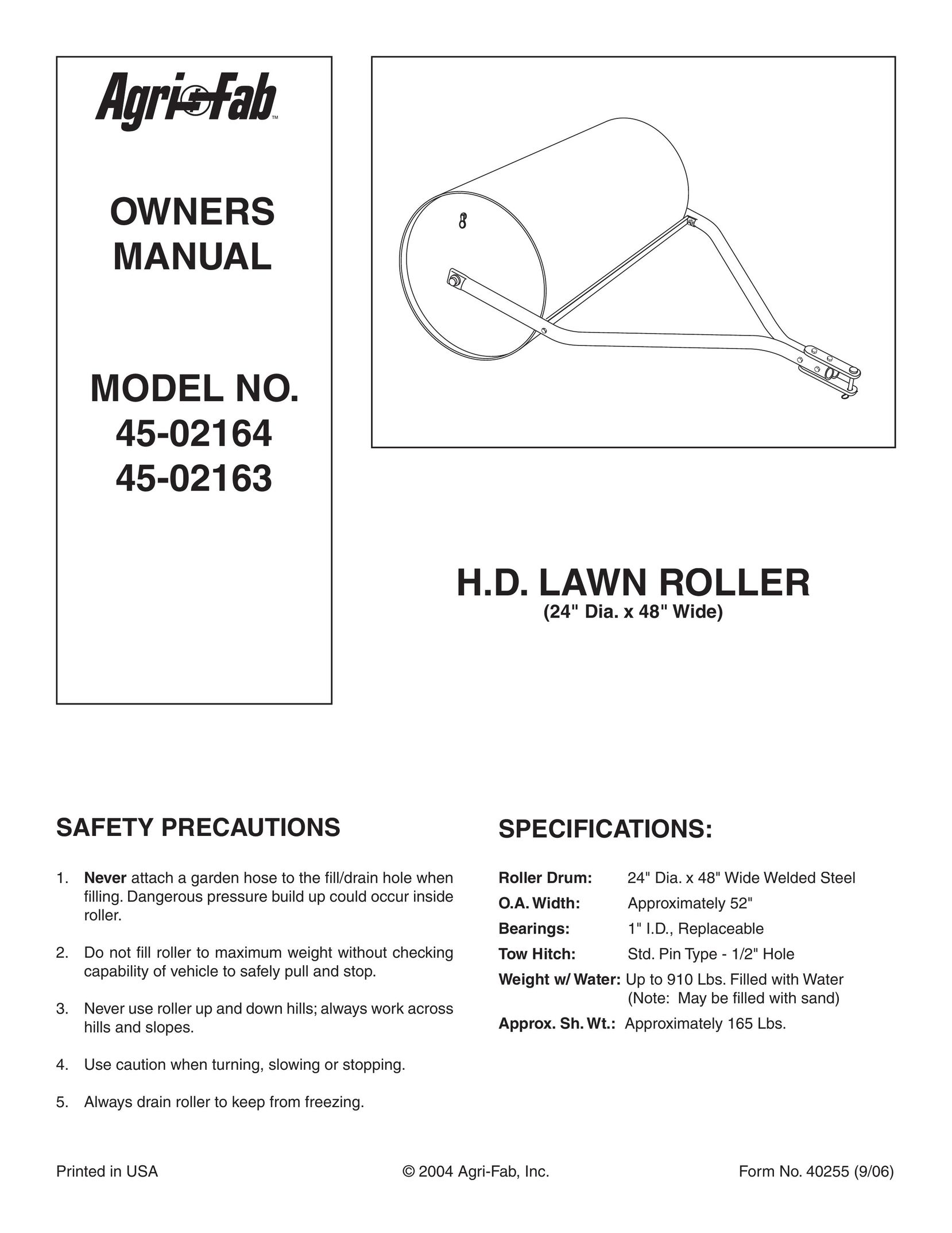 Agri-Fab 45-02164 Power Roller User Manual
