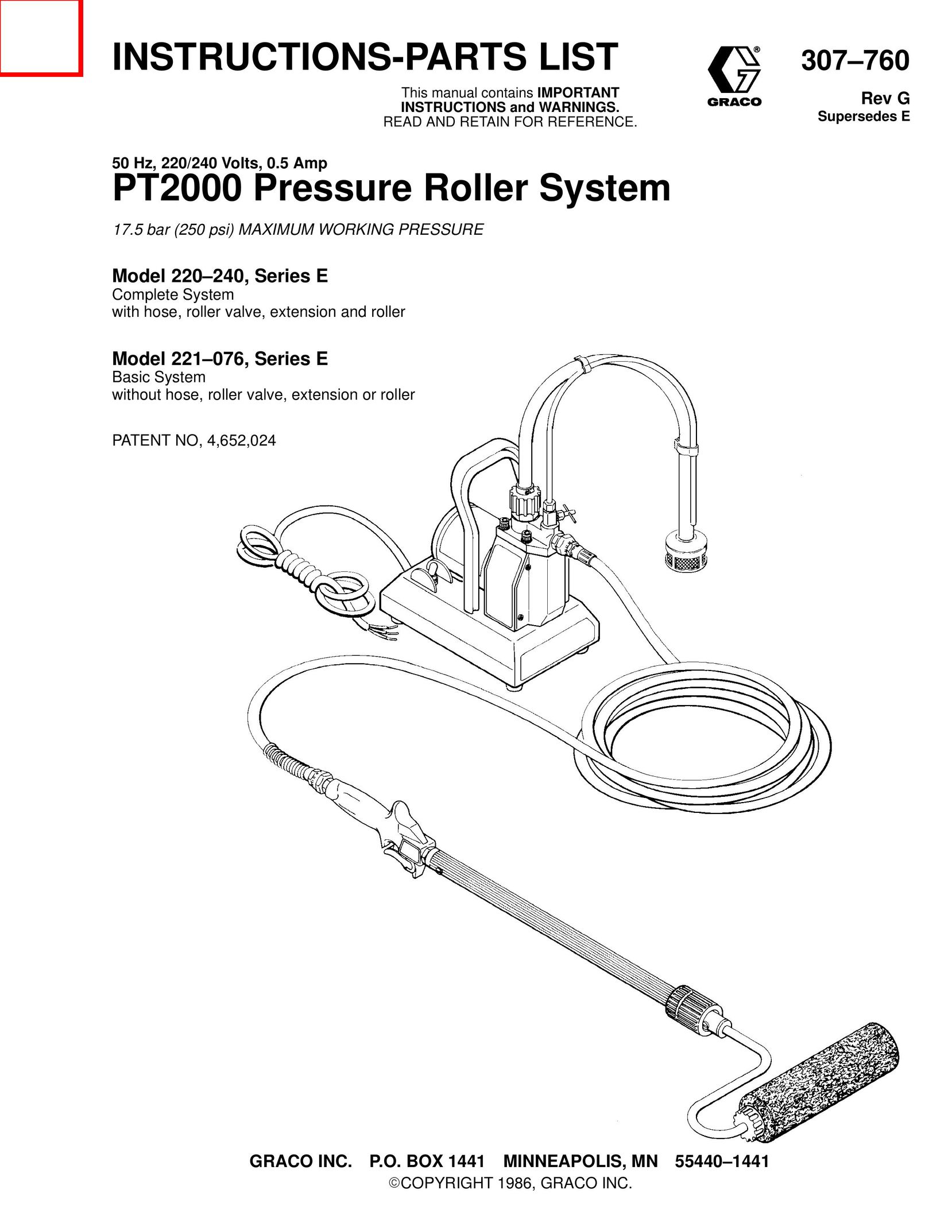 Graco Inc. 220240 Power Roller User Manual