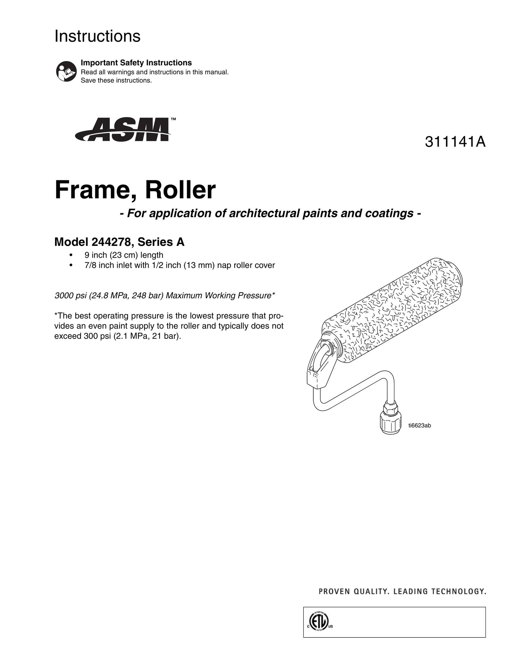Graco Inc. 244278 Power Roller User Manual