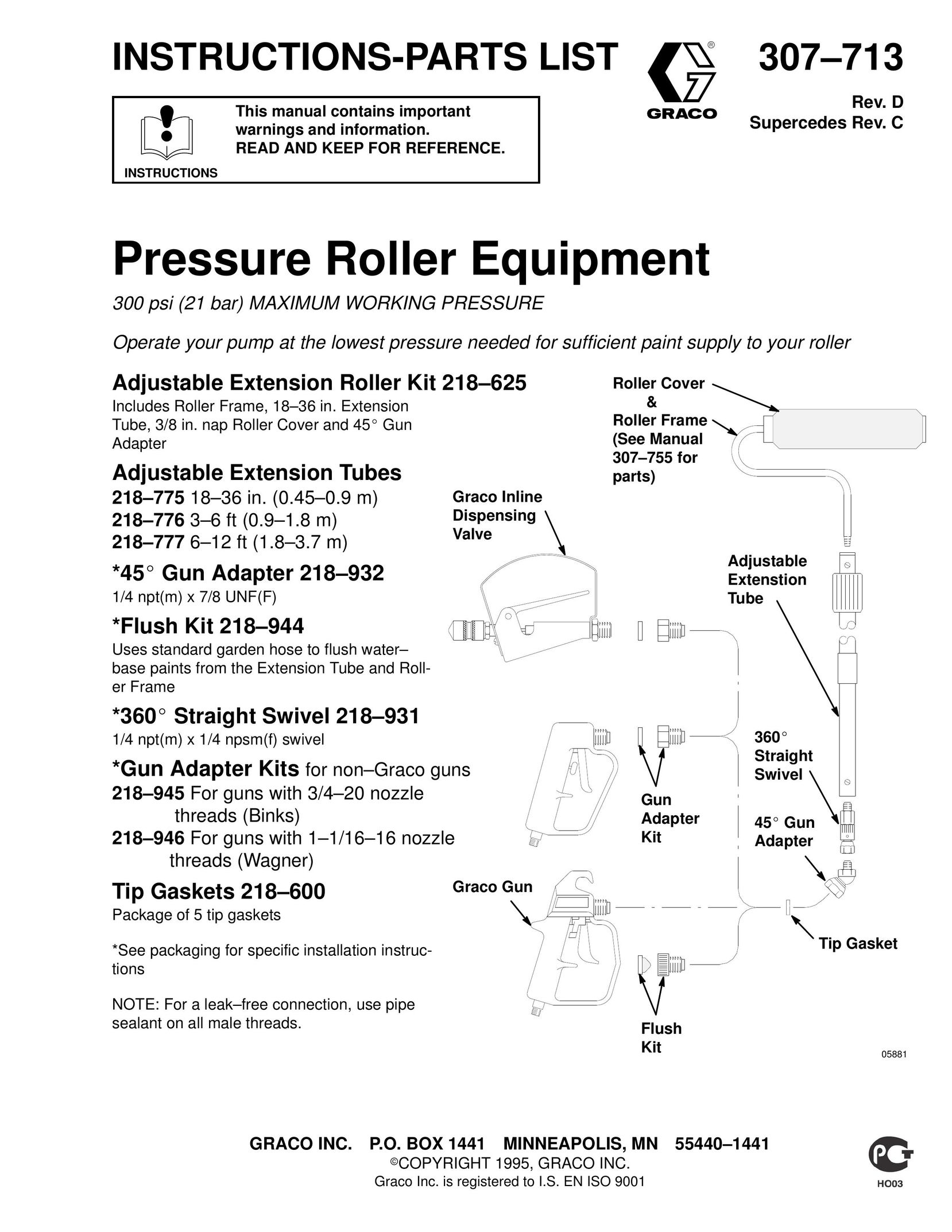 Graco Inc. 307-713 Power Roller User Manual