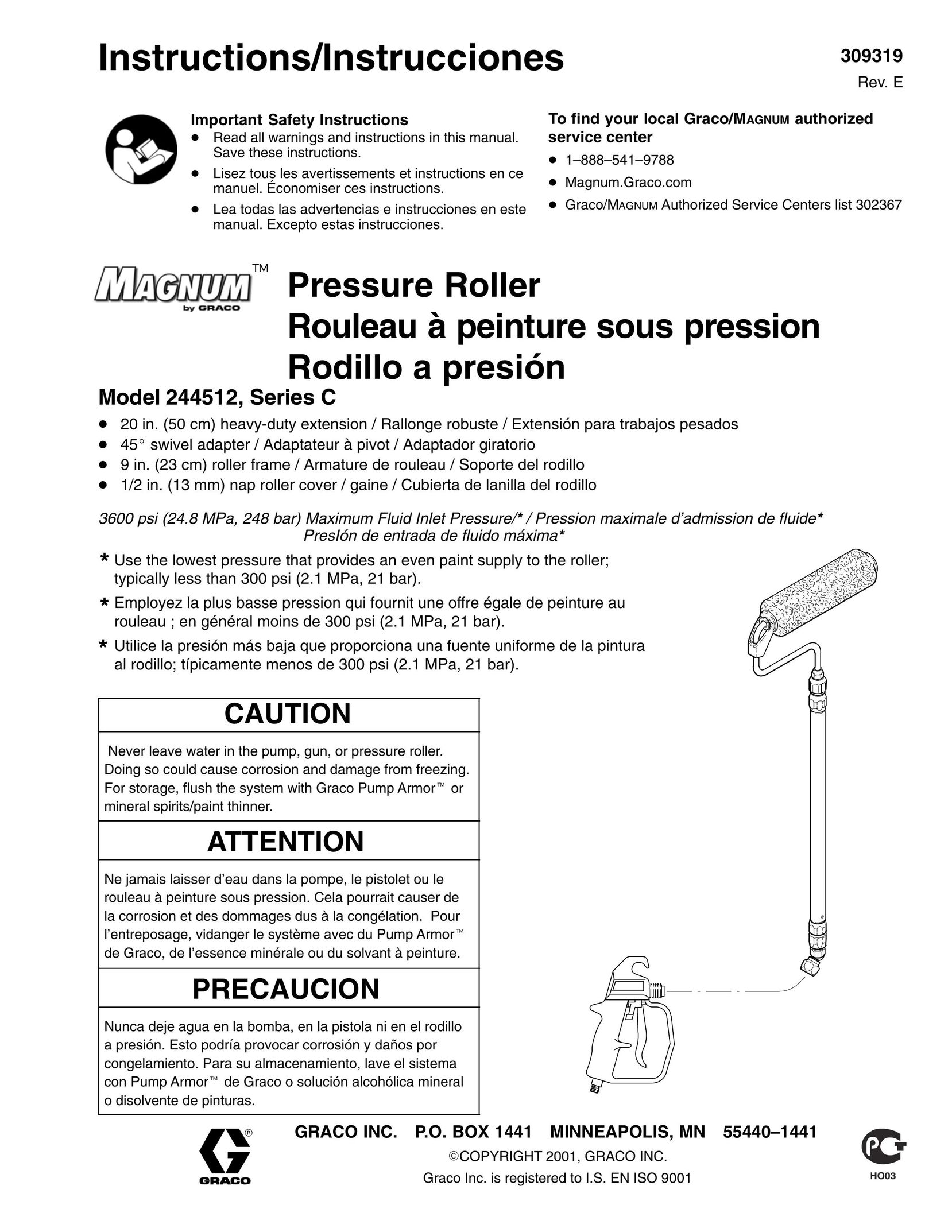 Graco Inc. 309319 Power Roller User Manual