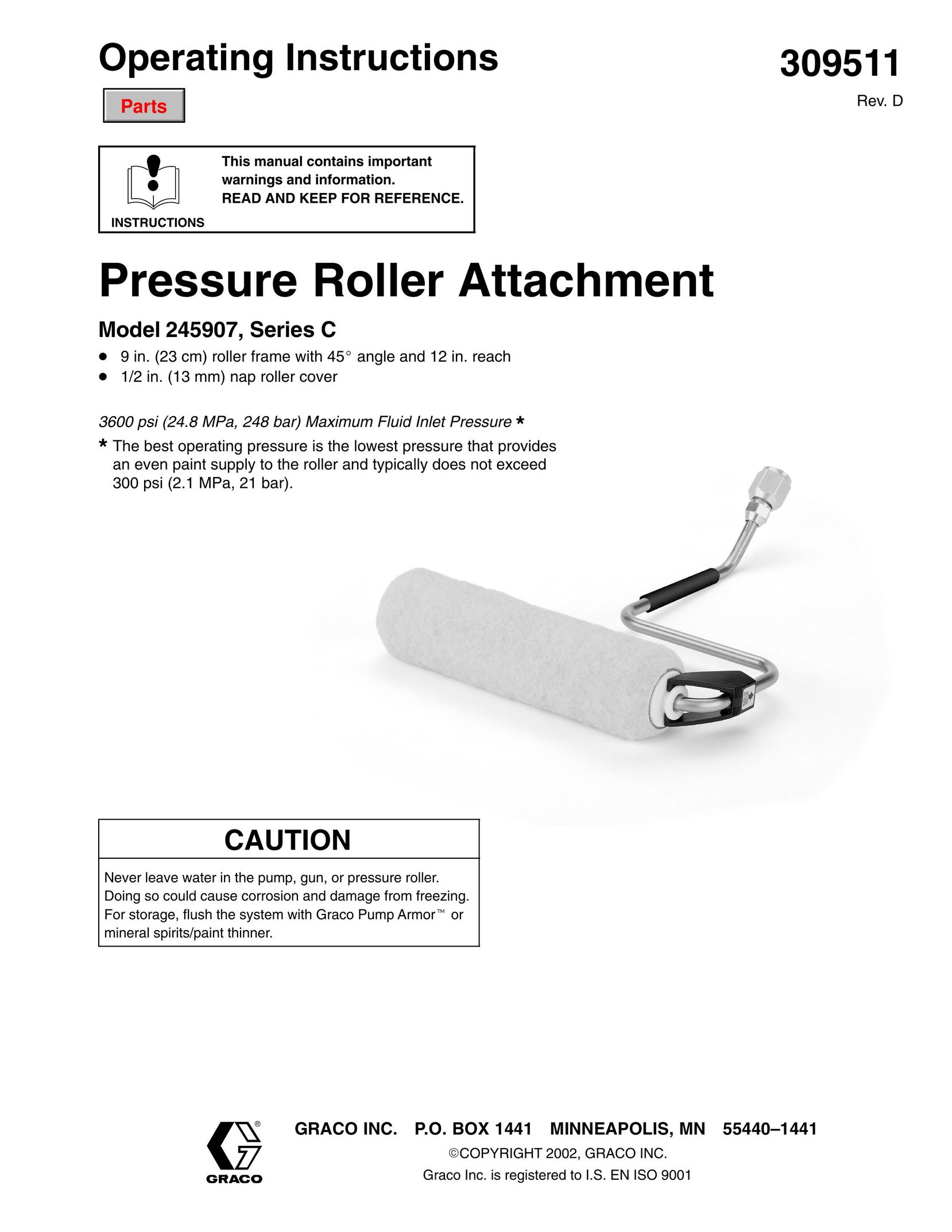 Graco Inc. 309511 Power Roller User Manual