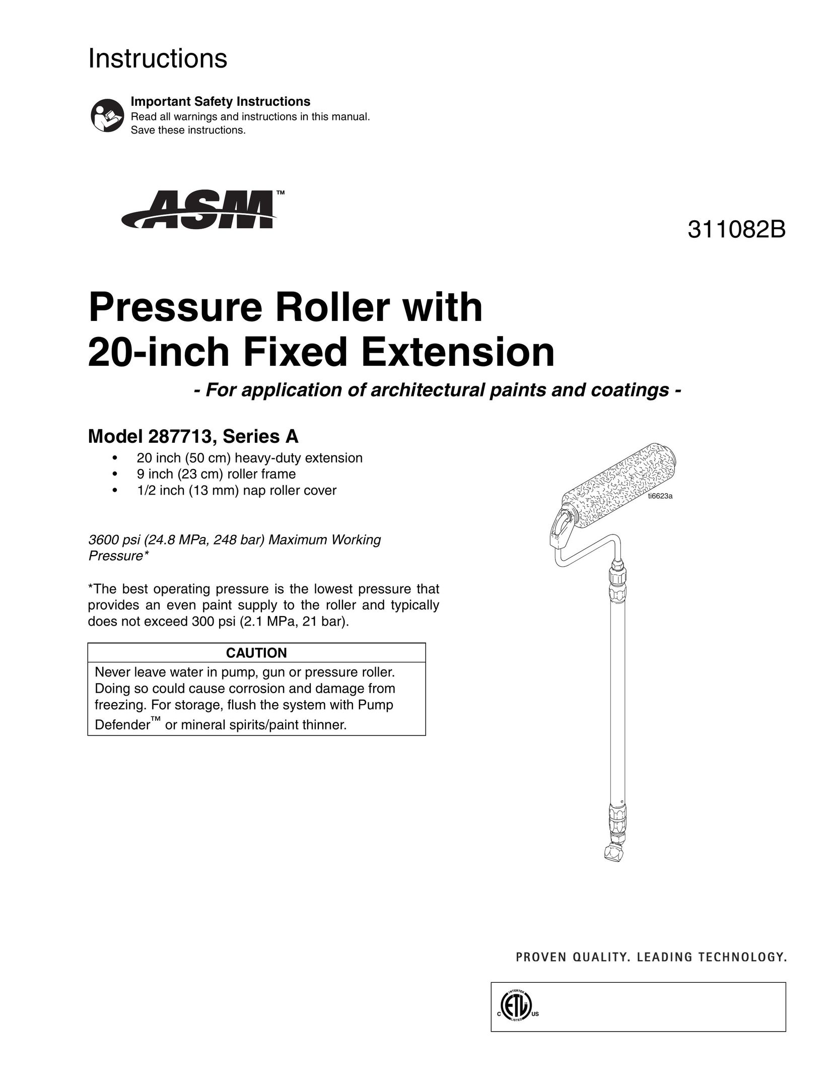 Graco Inc. 311082 Power Roller User Manual