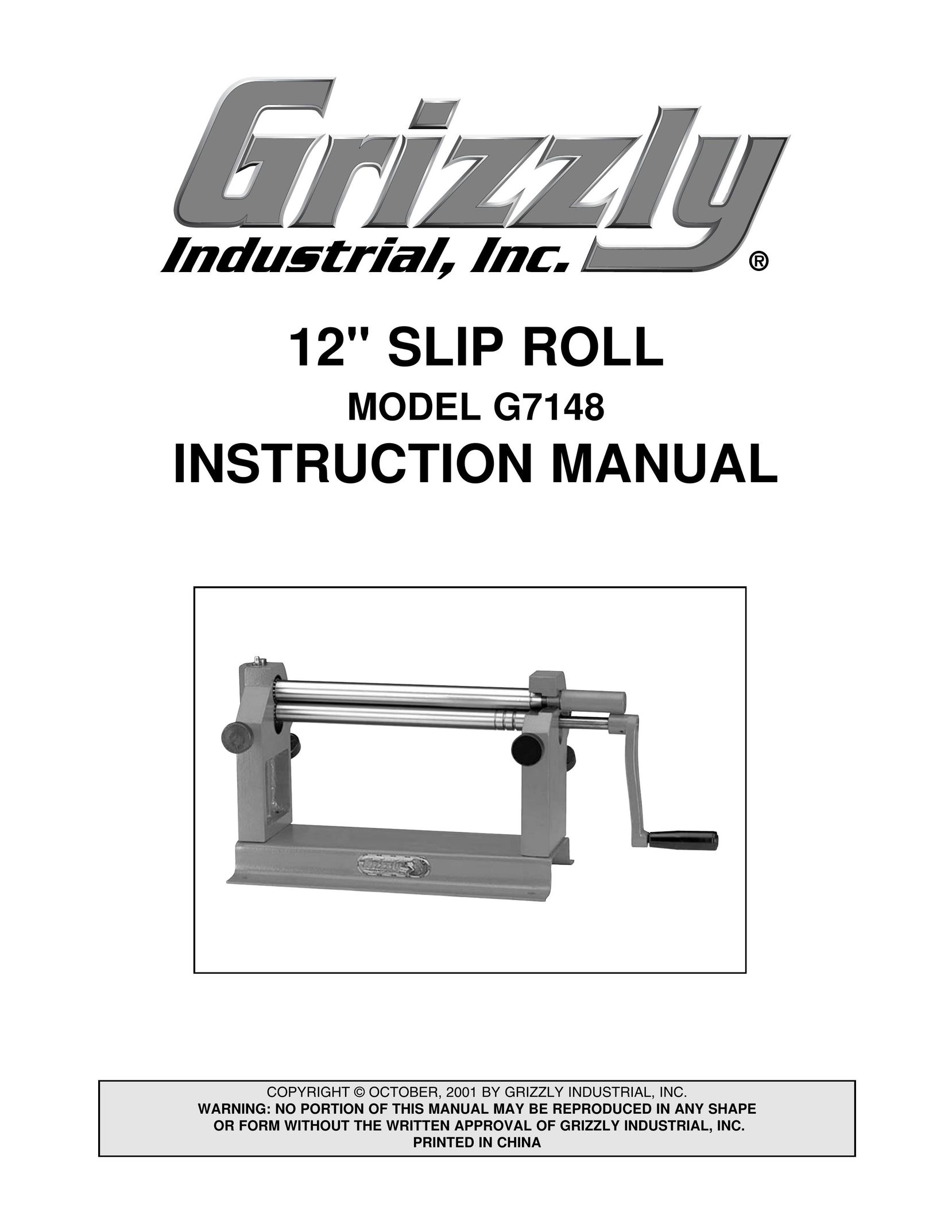 Grizzly G7148 Power Roller User Manual
