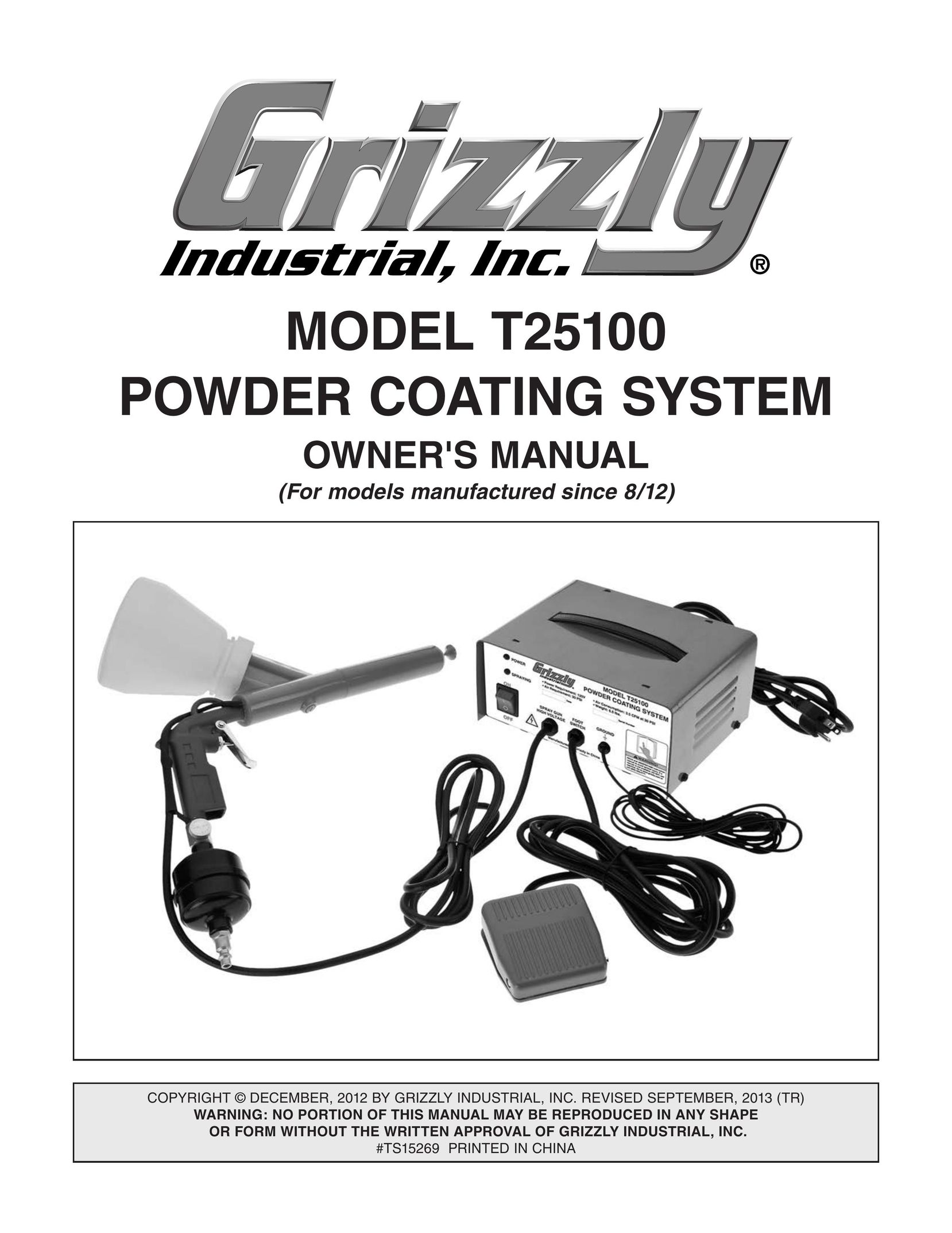 Grizzly T25100 Power Roller User Manual