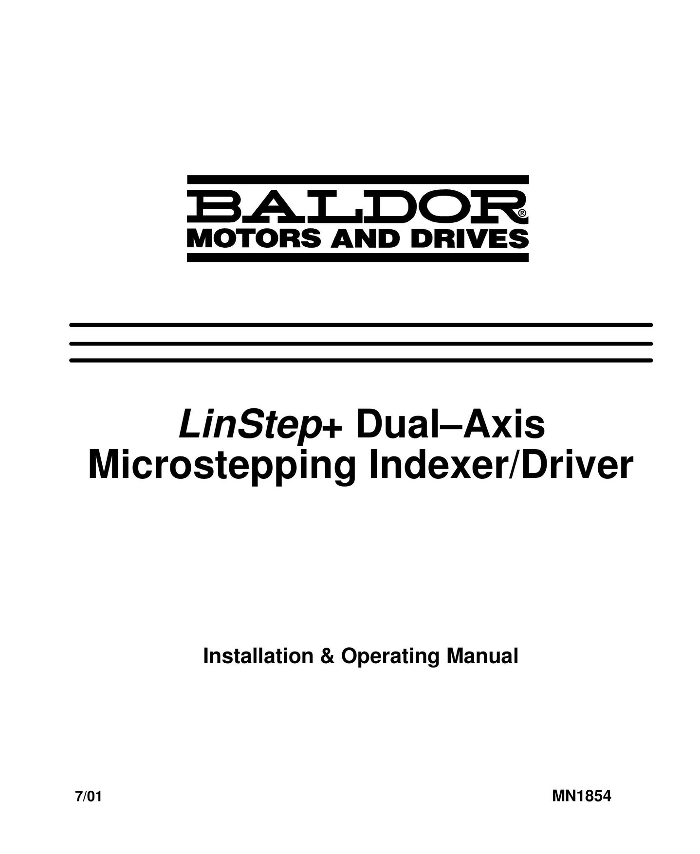 Baldor mn1854 Power Screwdriver User Manual