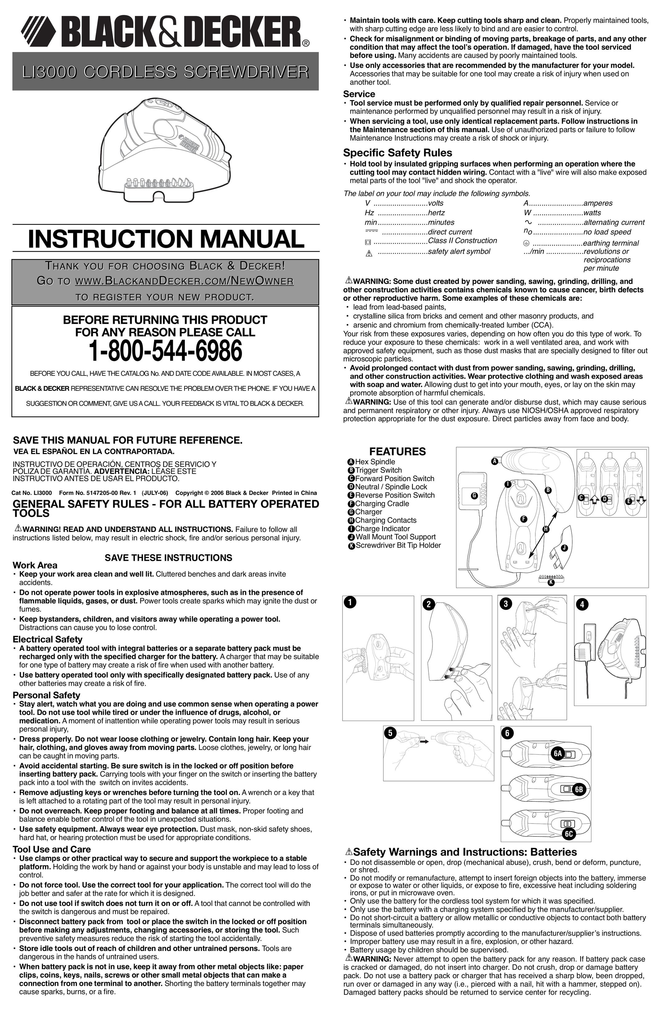 Black & Decker 5147205-00 Power Screwdriver User Manual